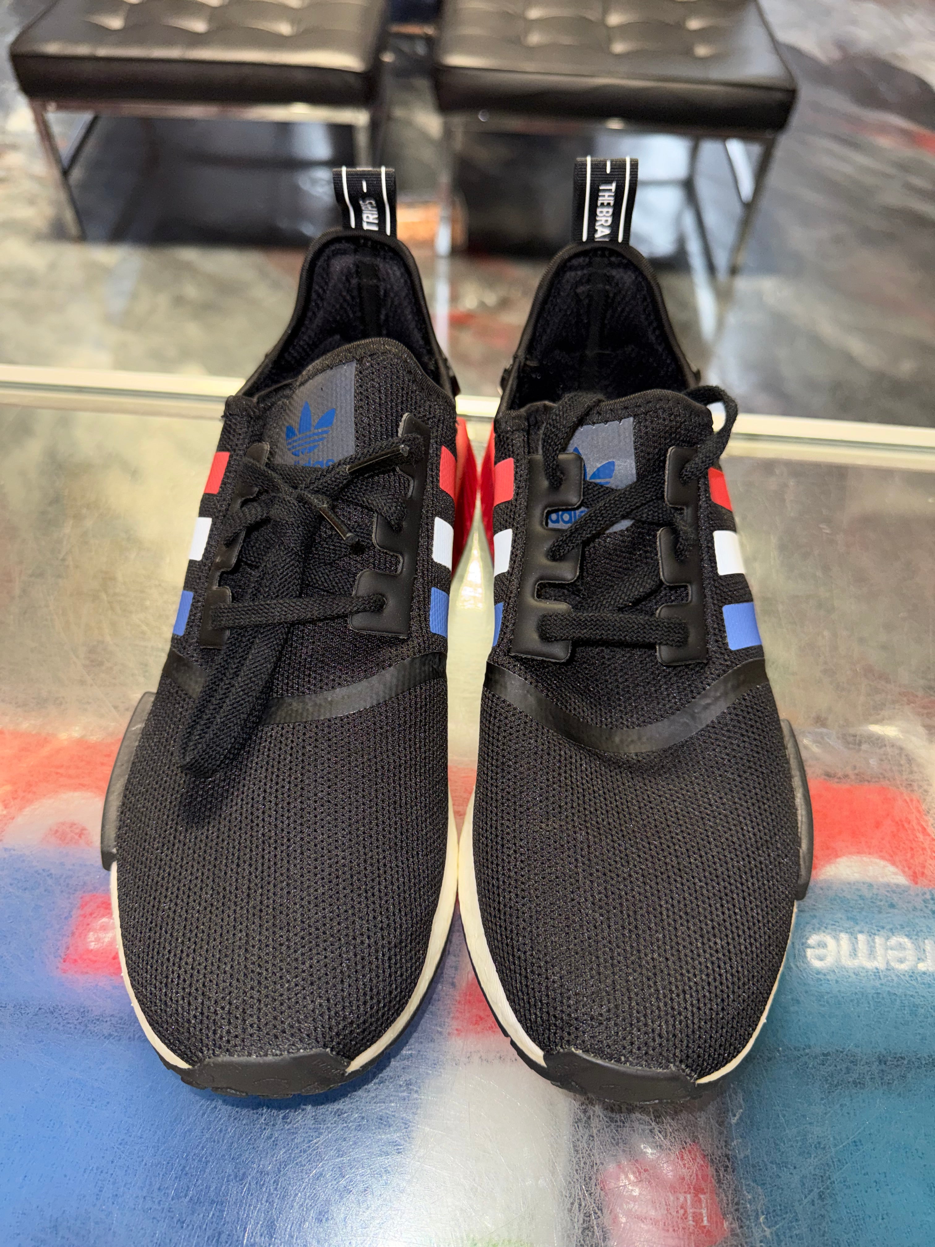 Size 9.5 Adidas NMD R1 "Black Tri Color" Brand New