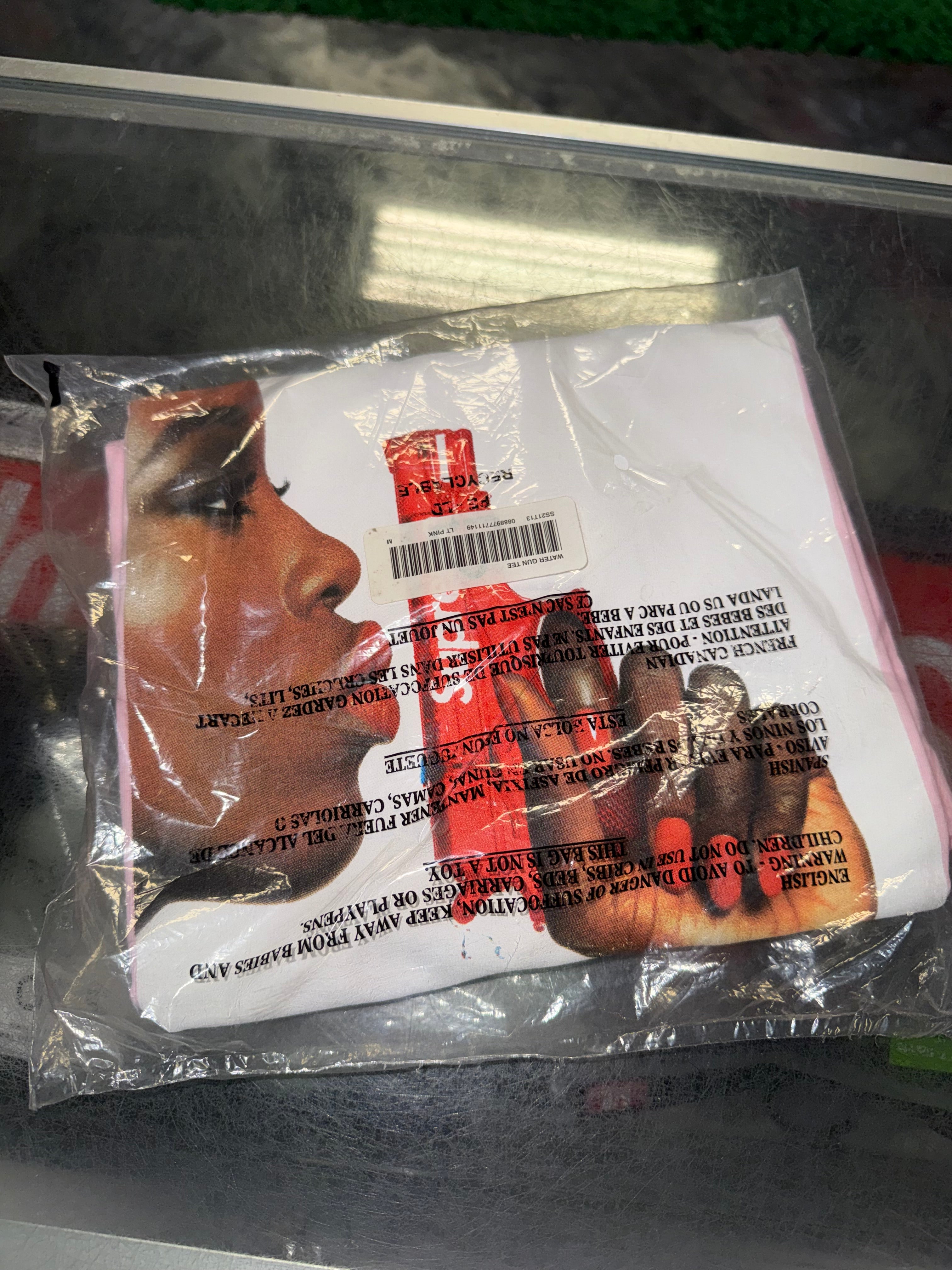 Size M Supreme Water Gun Tee “Pink” Brand New
