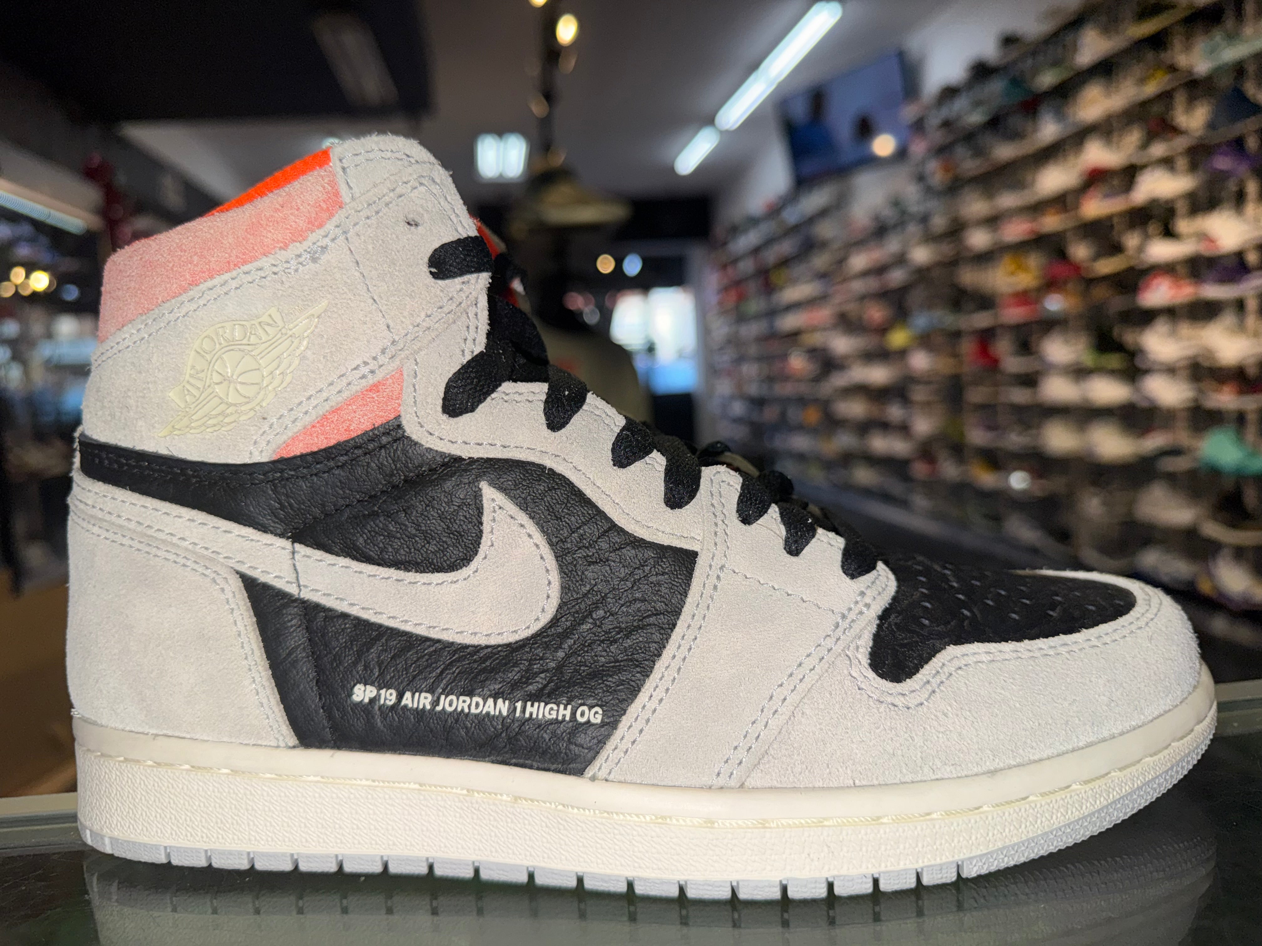 Size 8 Air Jordan 1 “Neutral Grey Hyper Crimson” Brand New