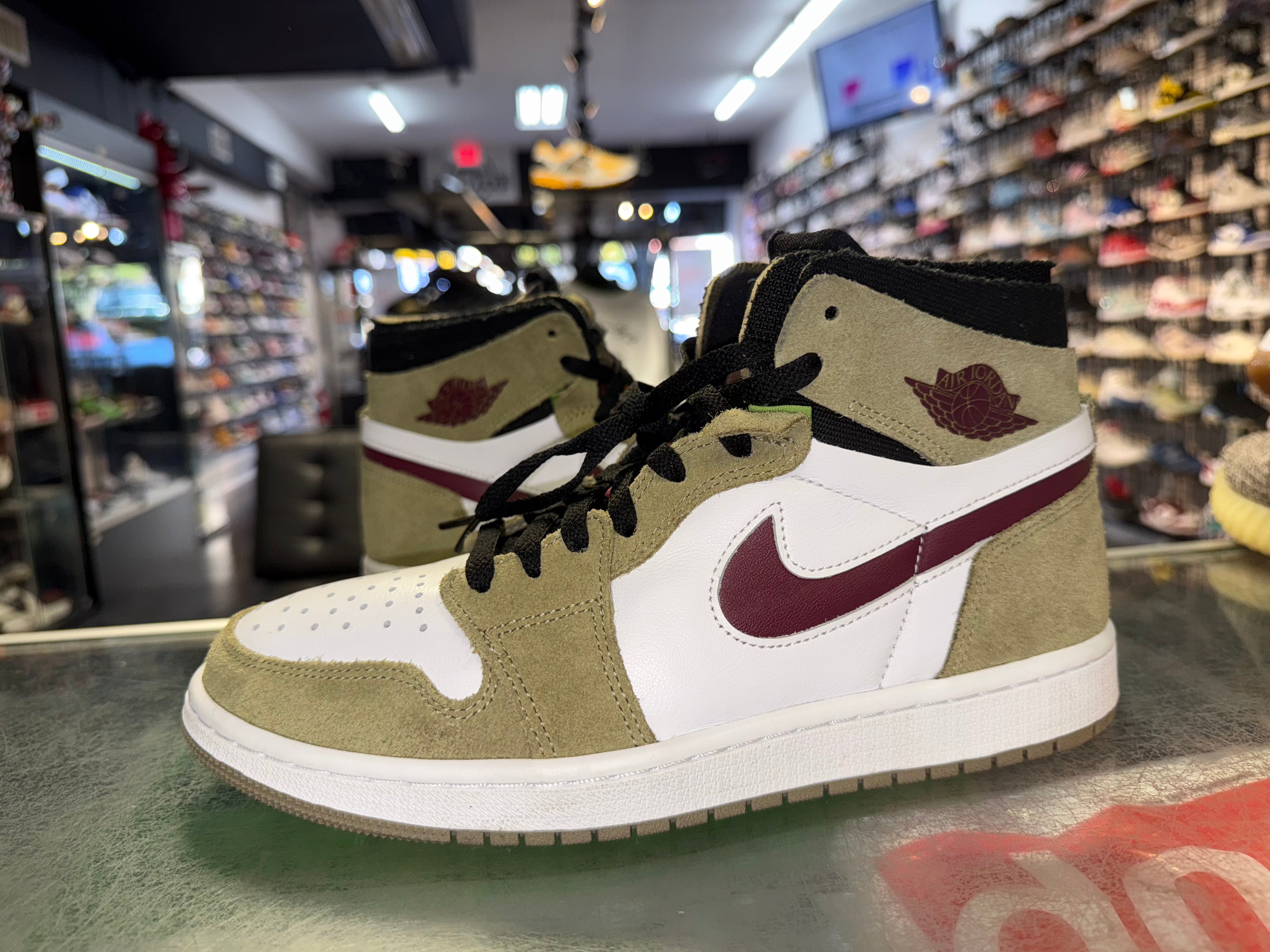Size 8.5 Air Jordan 1 Zoom CMFT "Neutral Olive"