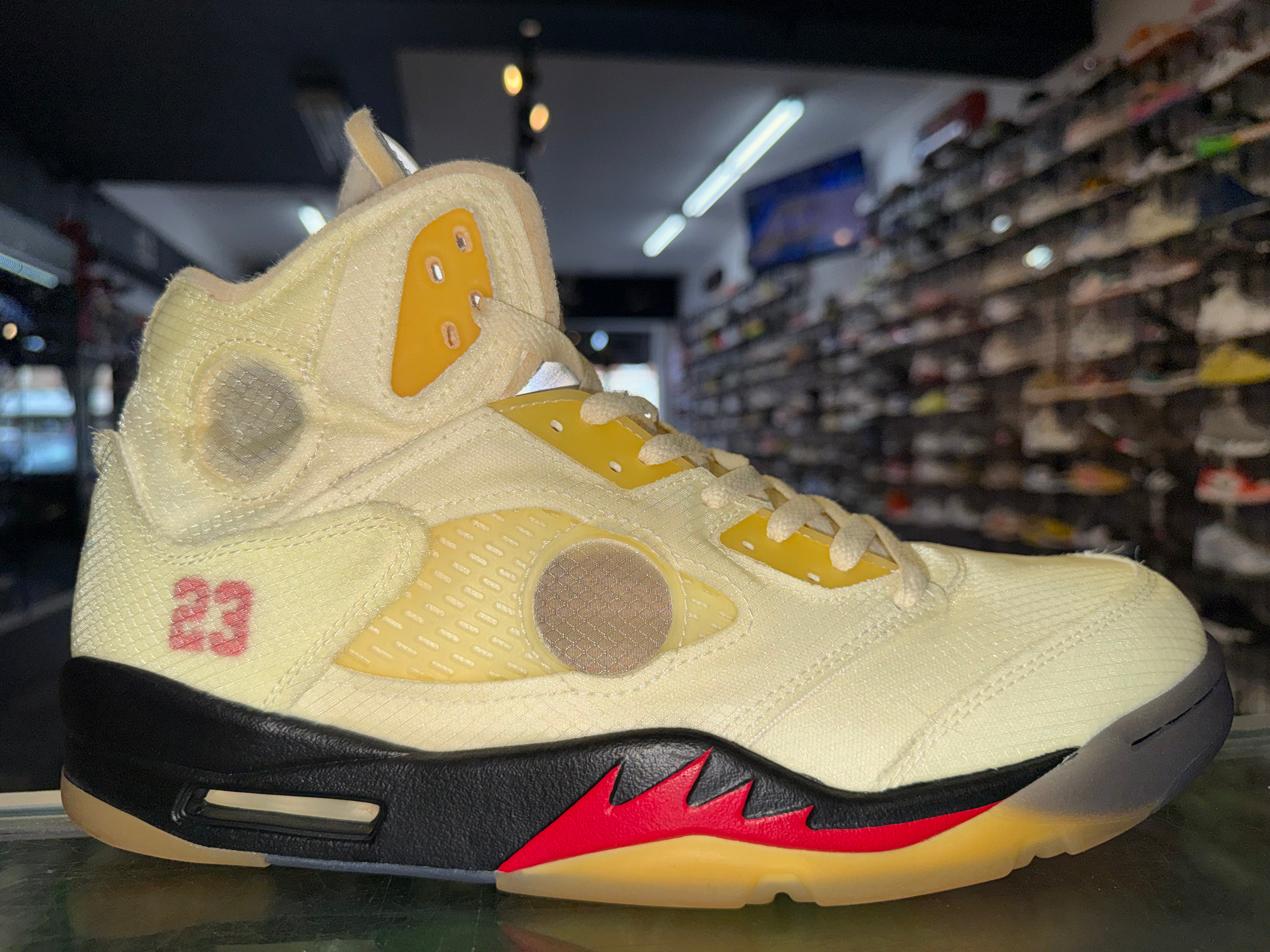 Size 11.5 Air Jordan 5 Off White "Sail"