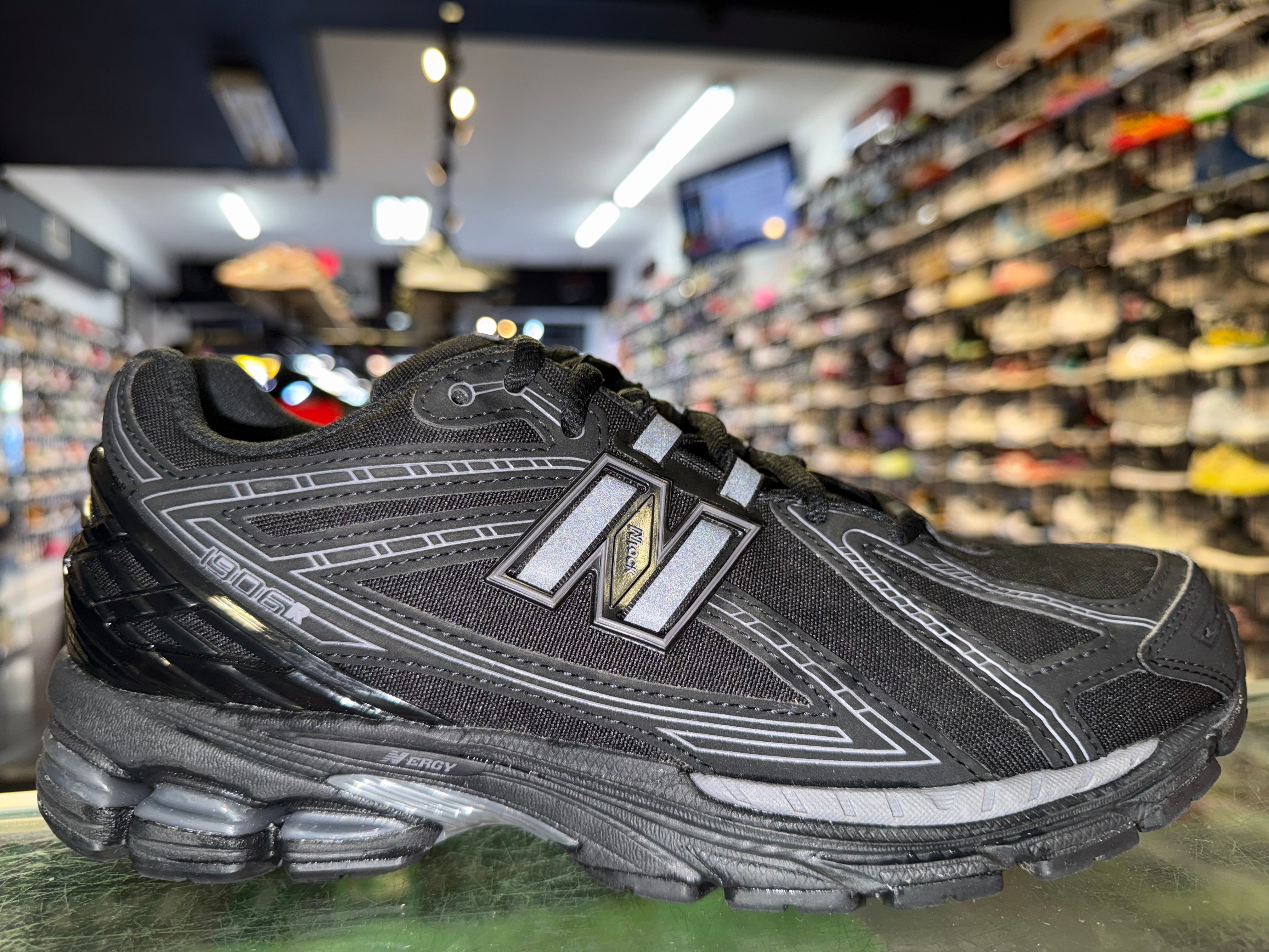 Size 9 New Balance 1906R "Triple Black"