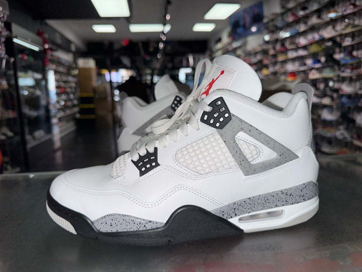 Air Jordan 4 White Cement sneaker, pre-owned, size 10.5 – view 2