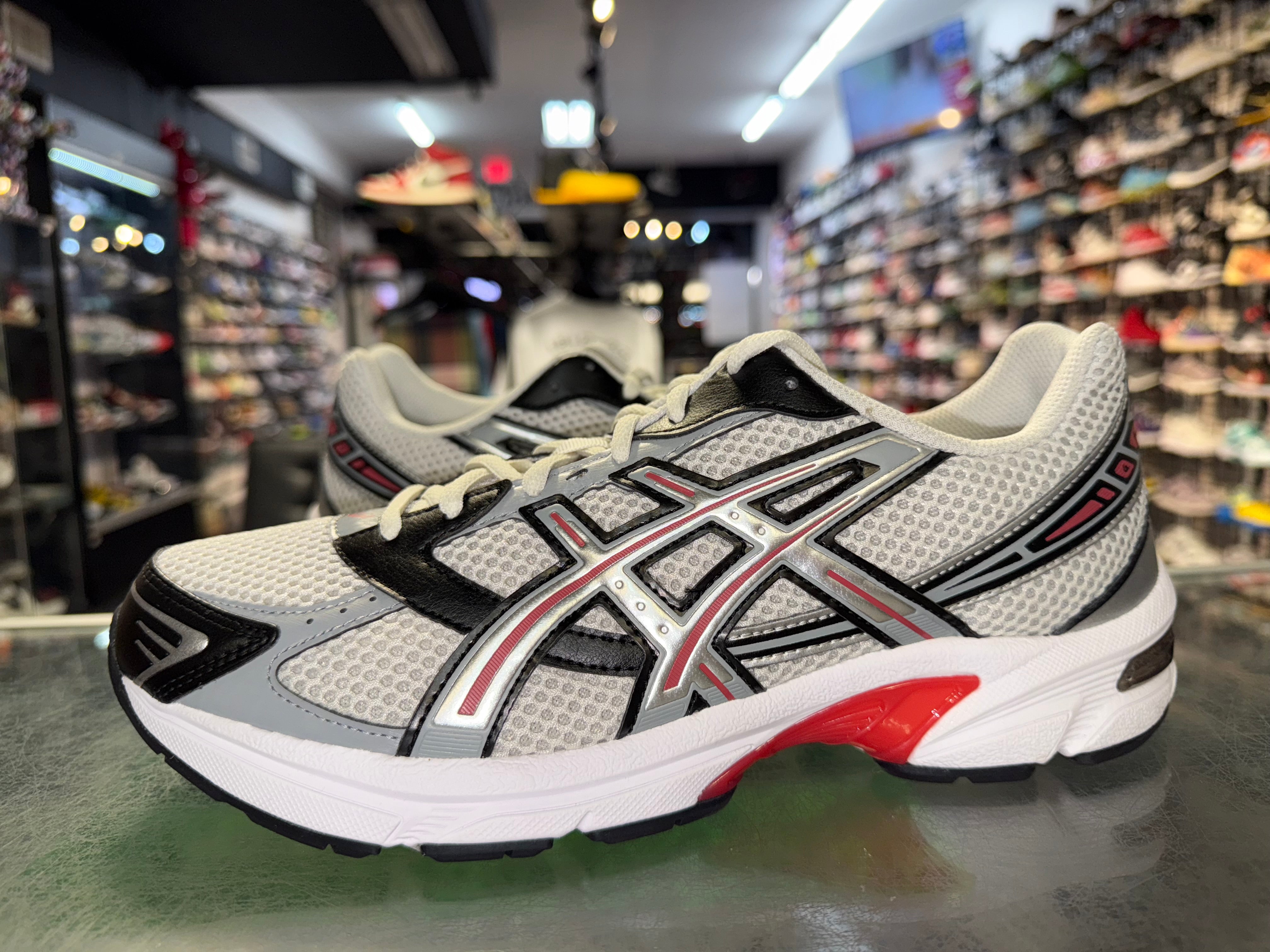 Size 9.5 Asics Gel-1130 "Smoke Grey Silver Red"