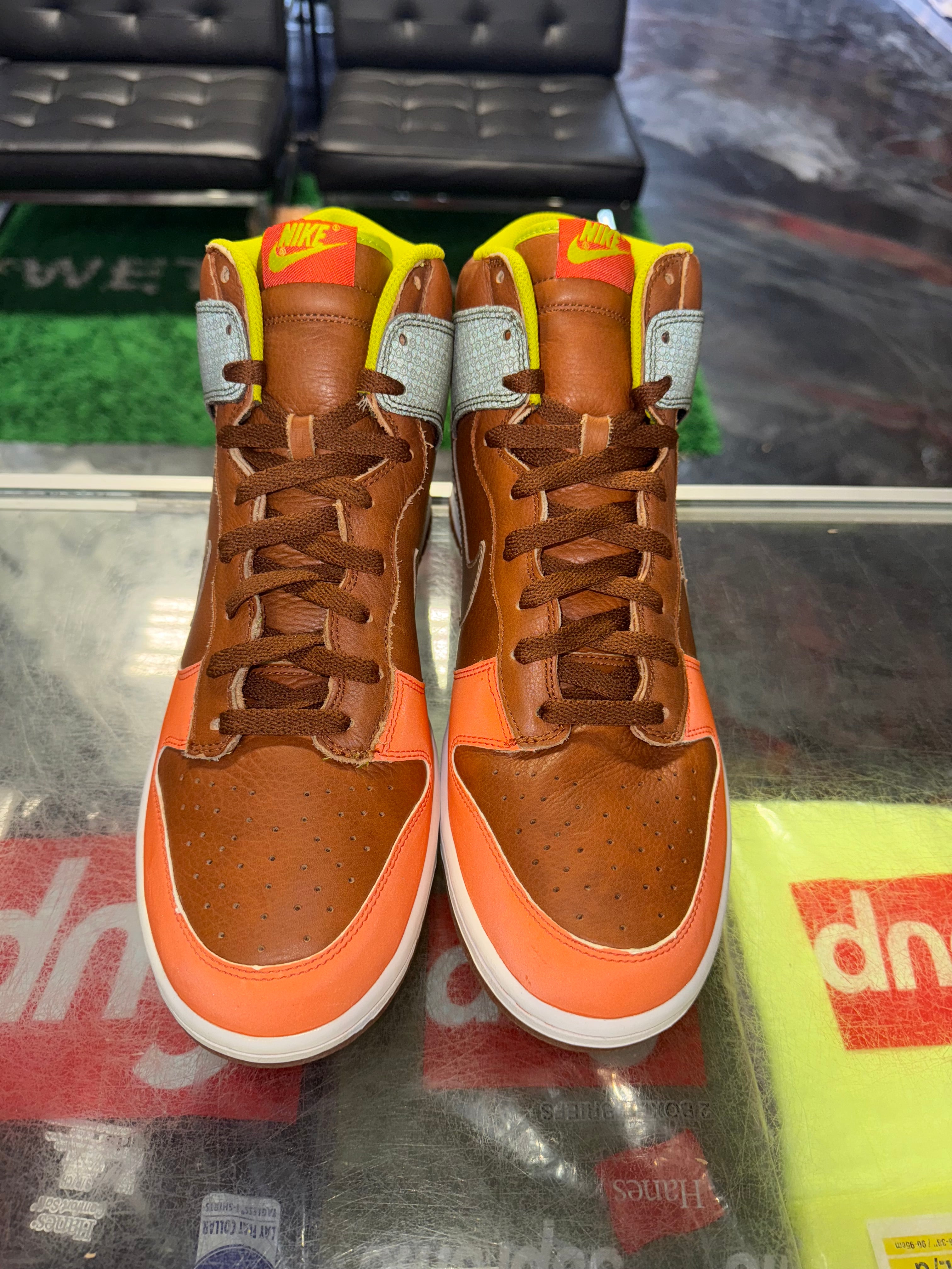 Size 13 Dunk High "Blaze Orange Brown" Brand New