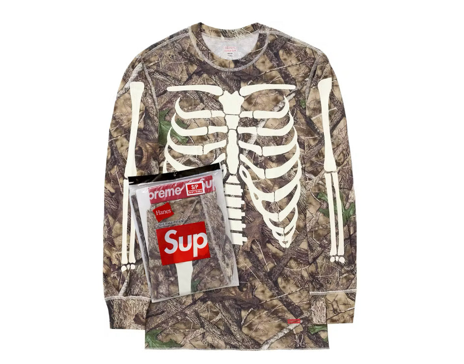 Size L Supreme Hanes Bones Thermal “Camo” Brand New