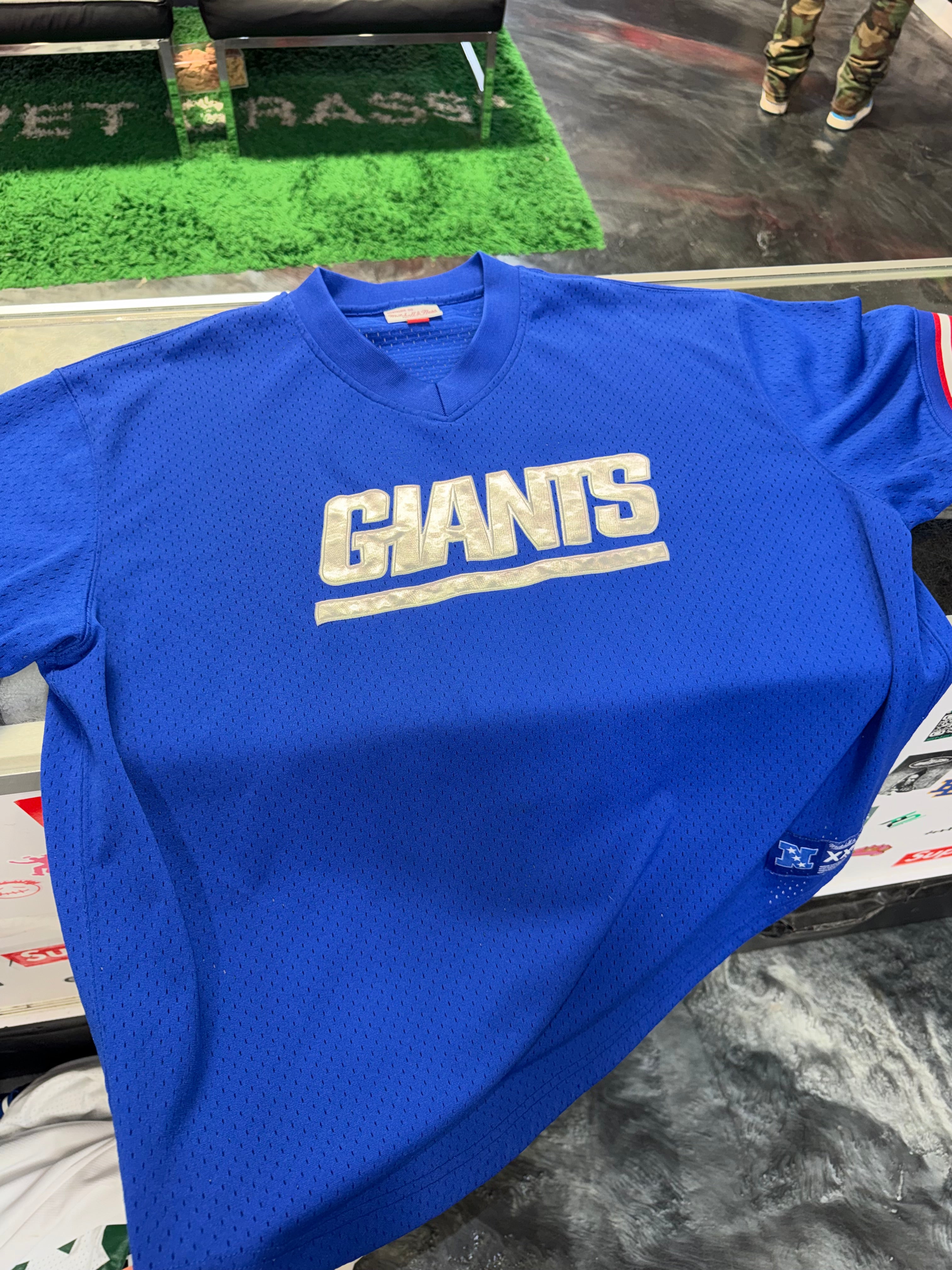 2XL NY Giants Jersey Tee Mitchell & Ness