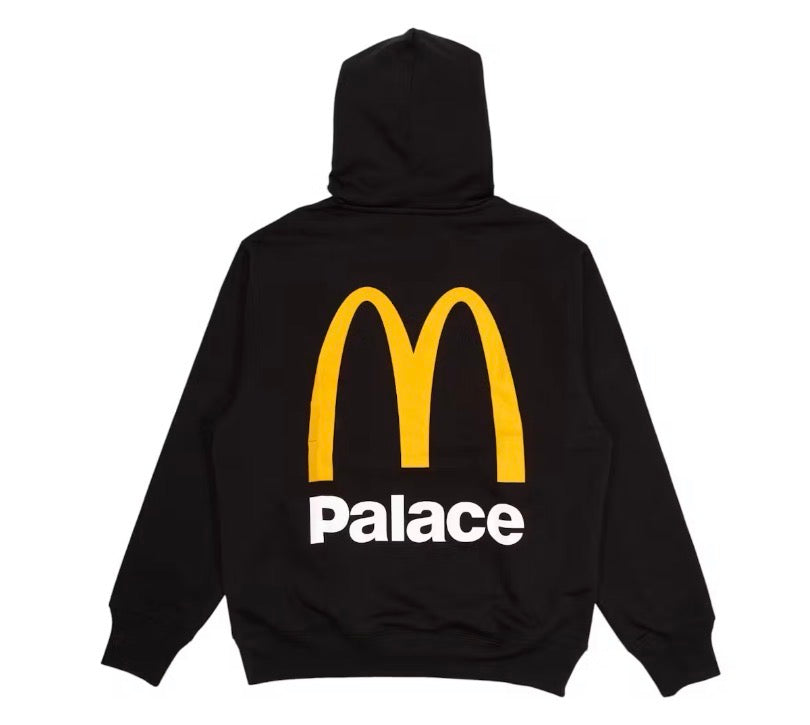 Size L (Fits M) Palace x McDonalds Logo Hoodie “Black” Worn 1x