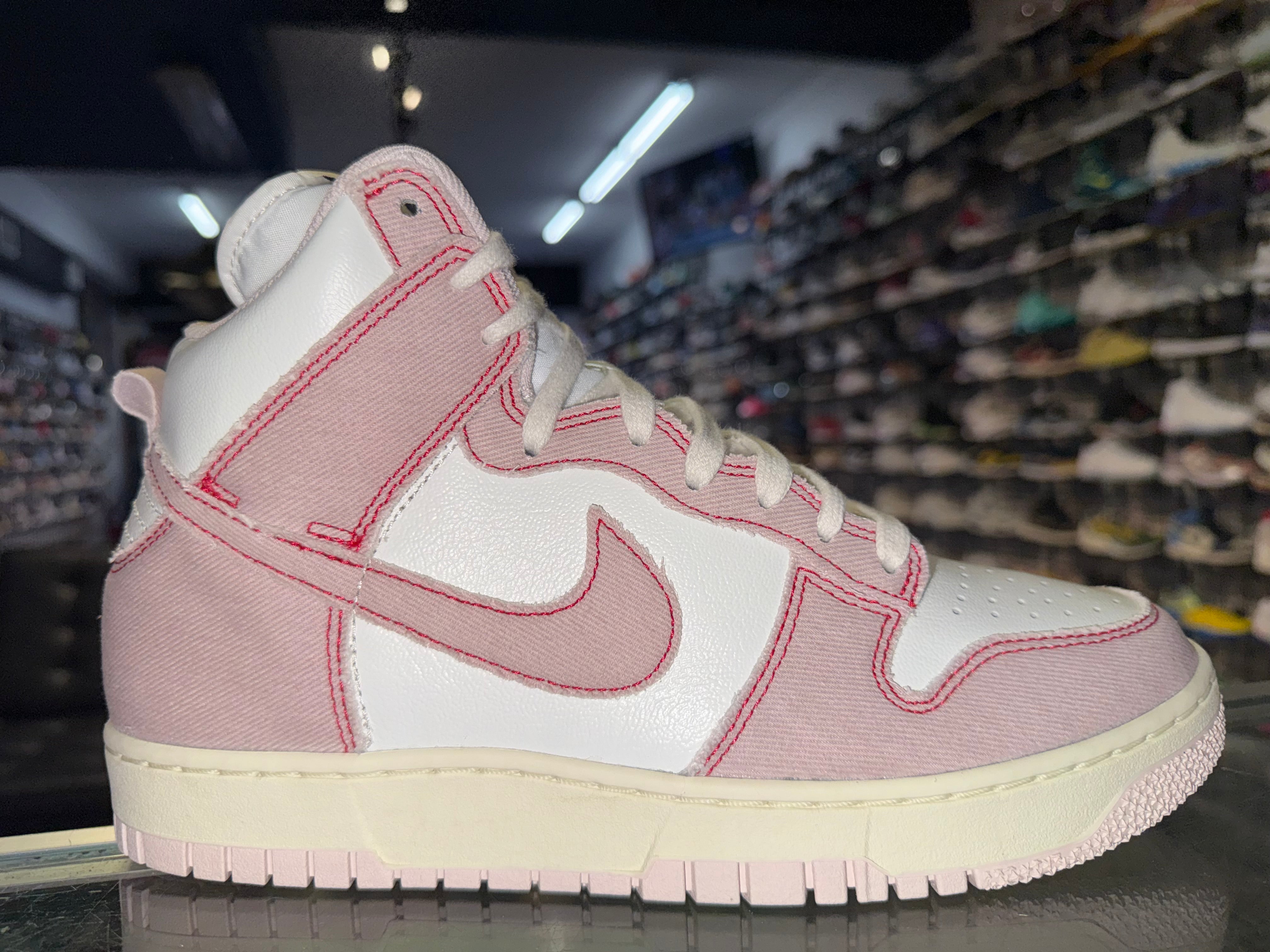 Size 9 Dunk High 1985 "Barely Rose Denim" Brand New