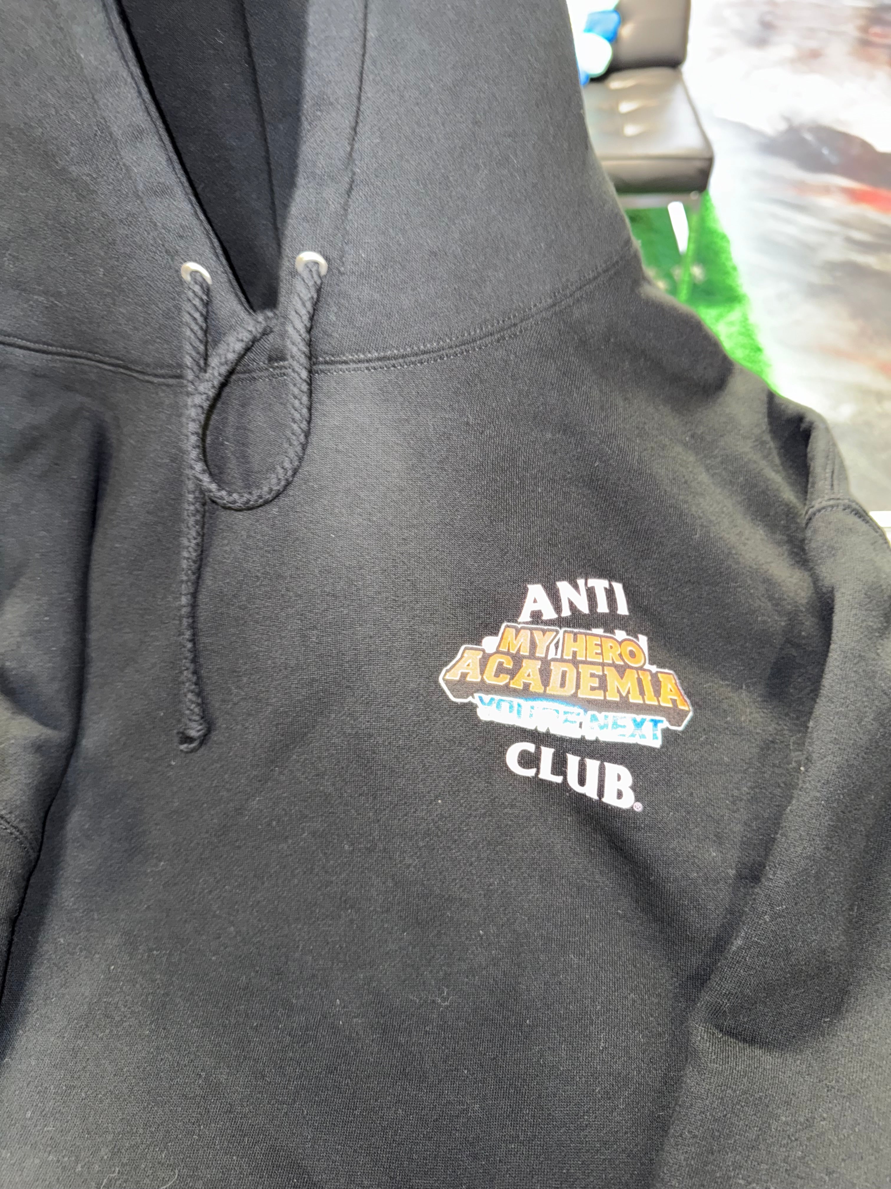 Size XL ASSC x My Hero Acadamia Hoodie "Black"