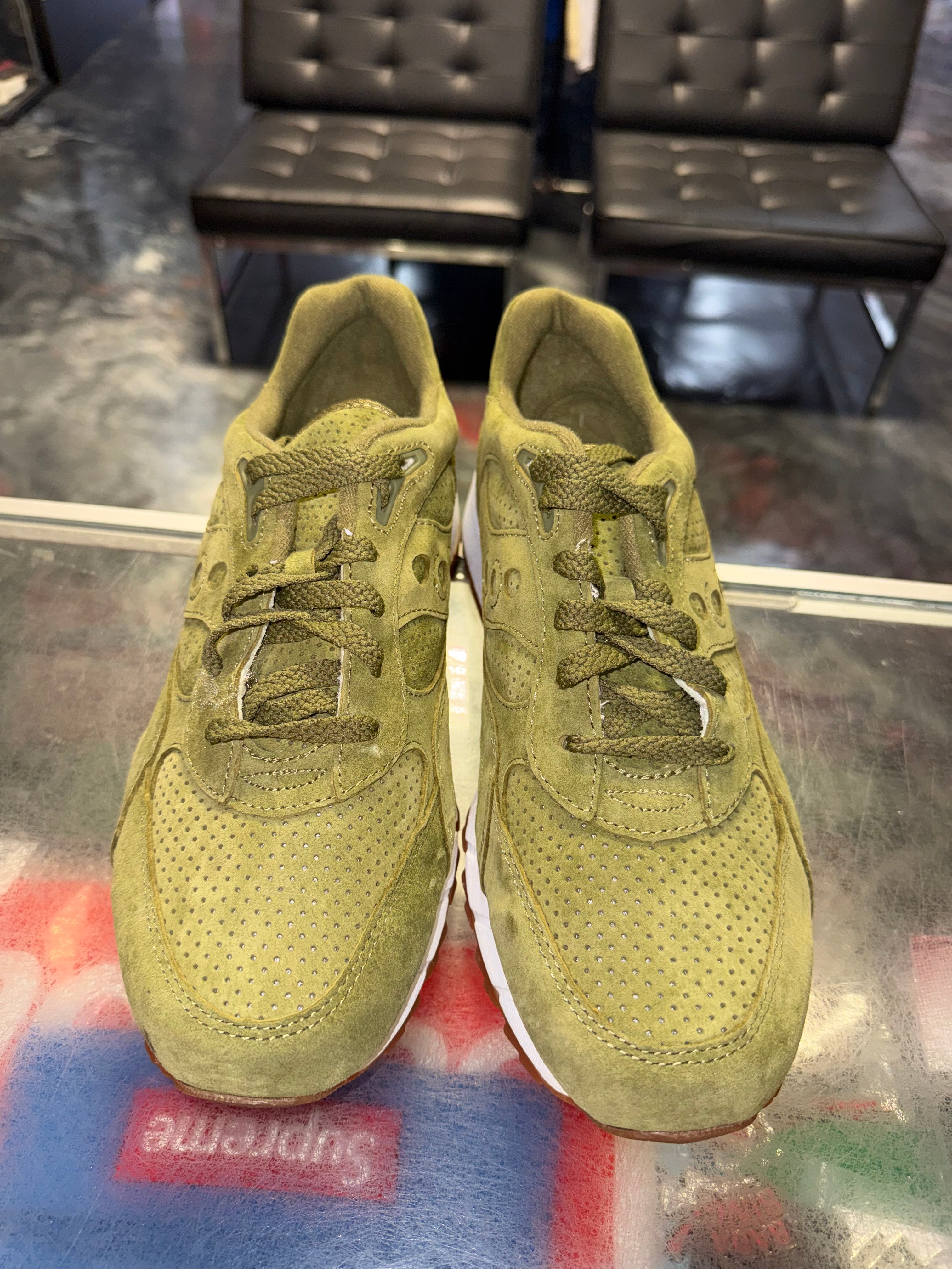 Size 11 Saucony Shadow 6000 Packer Shoes "Olive Suede" Brand New