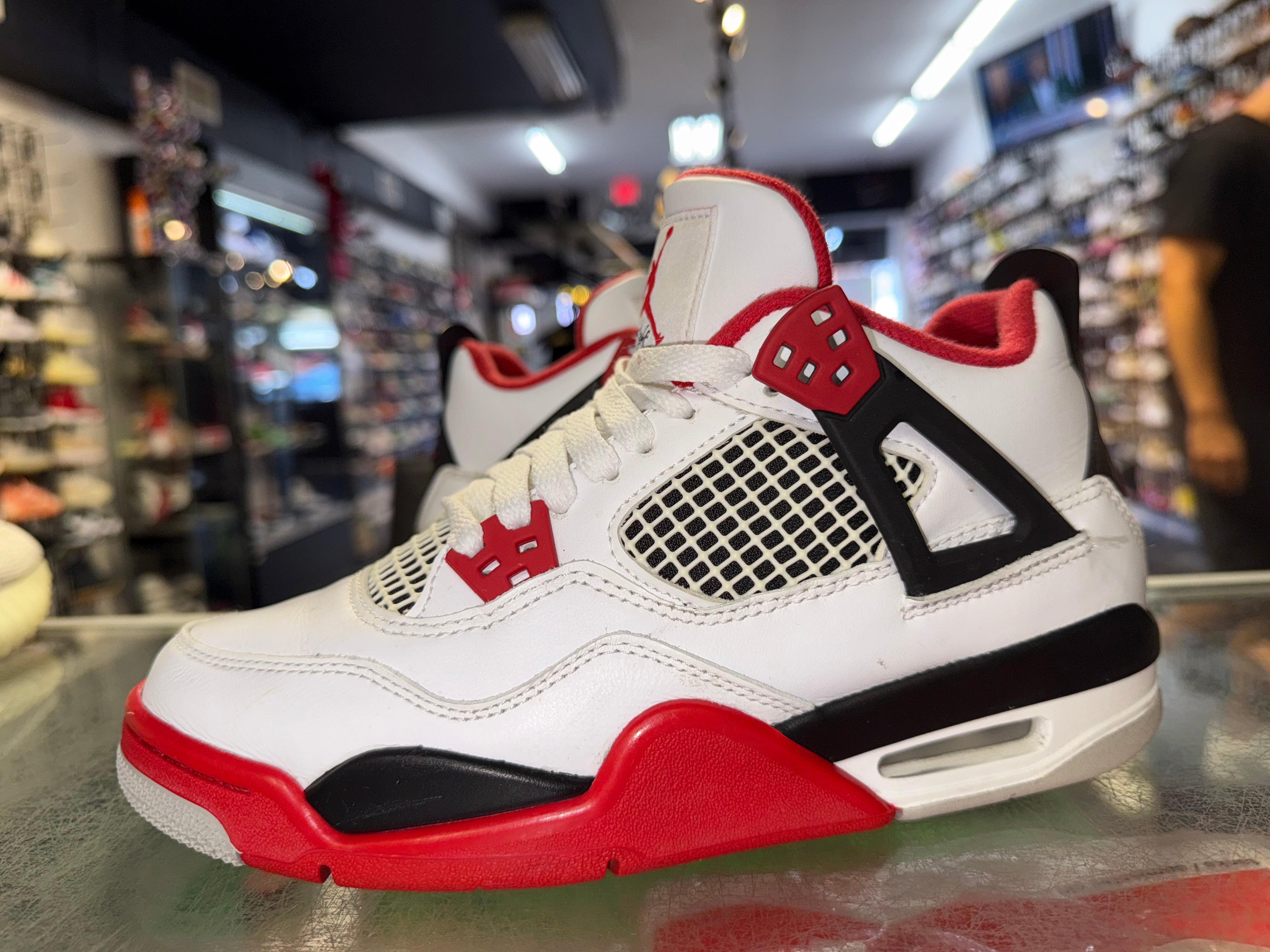 Size 5.5y Air Jordan 4 "Fire Red"
