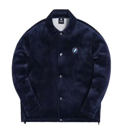 Size XS (Fits M) Kith x BMW Velour Coaches Jacket “Navy”