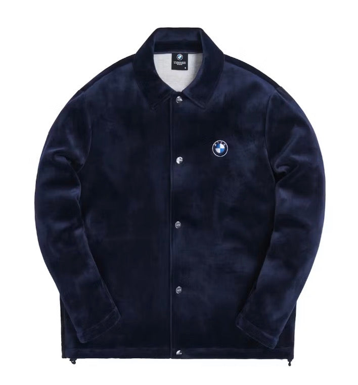 Size XS (Fits M) Kith x BMW Velour Coaches Jacket “Navy”