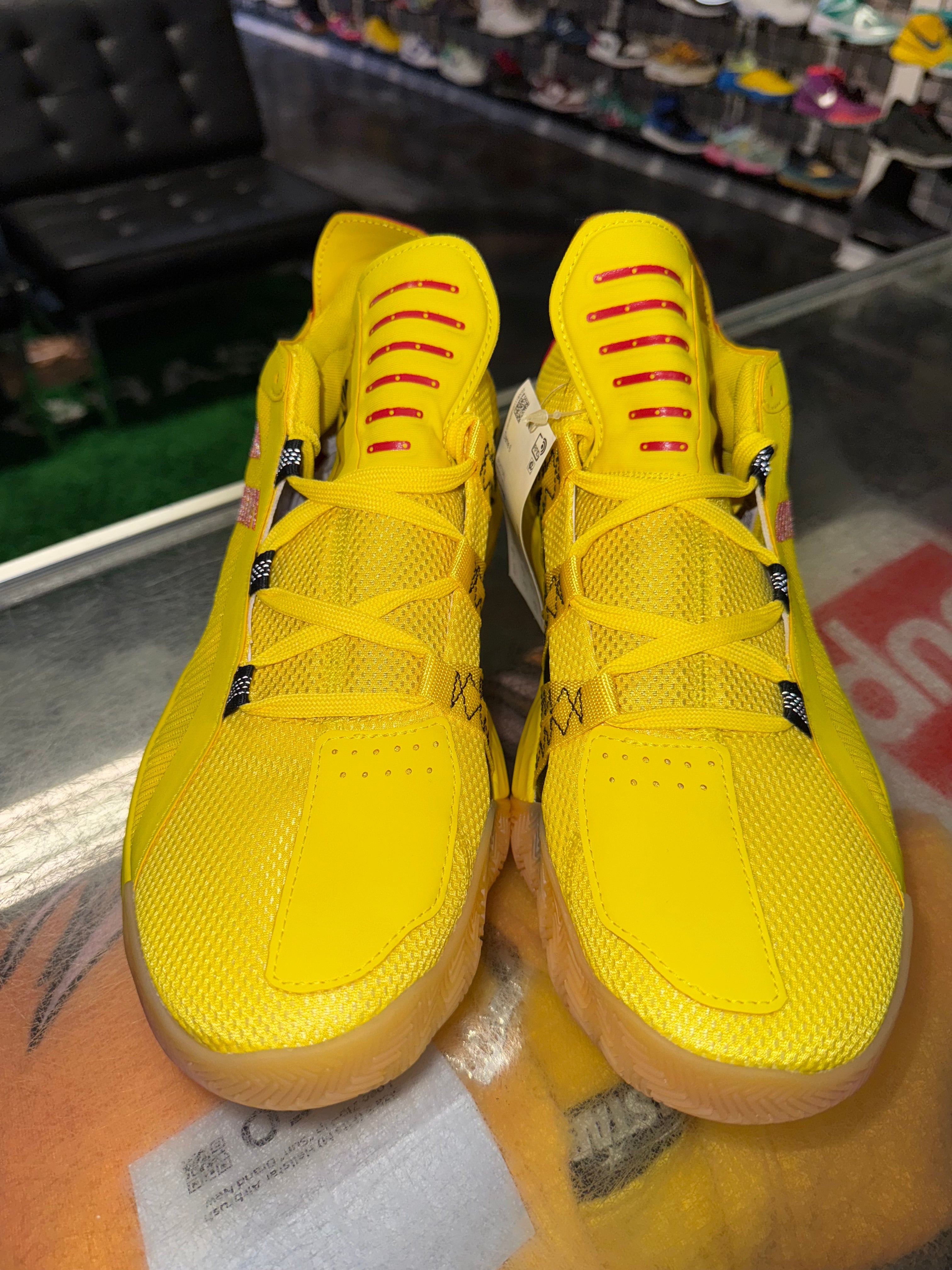 Size 9 Adidas Dame 6 "Hot Rod" Brand New