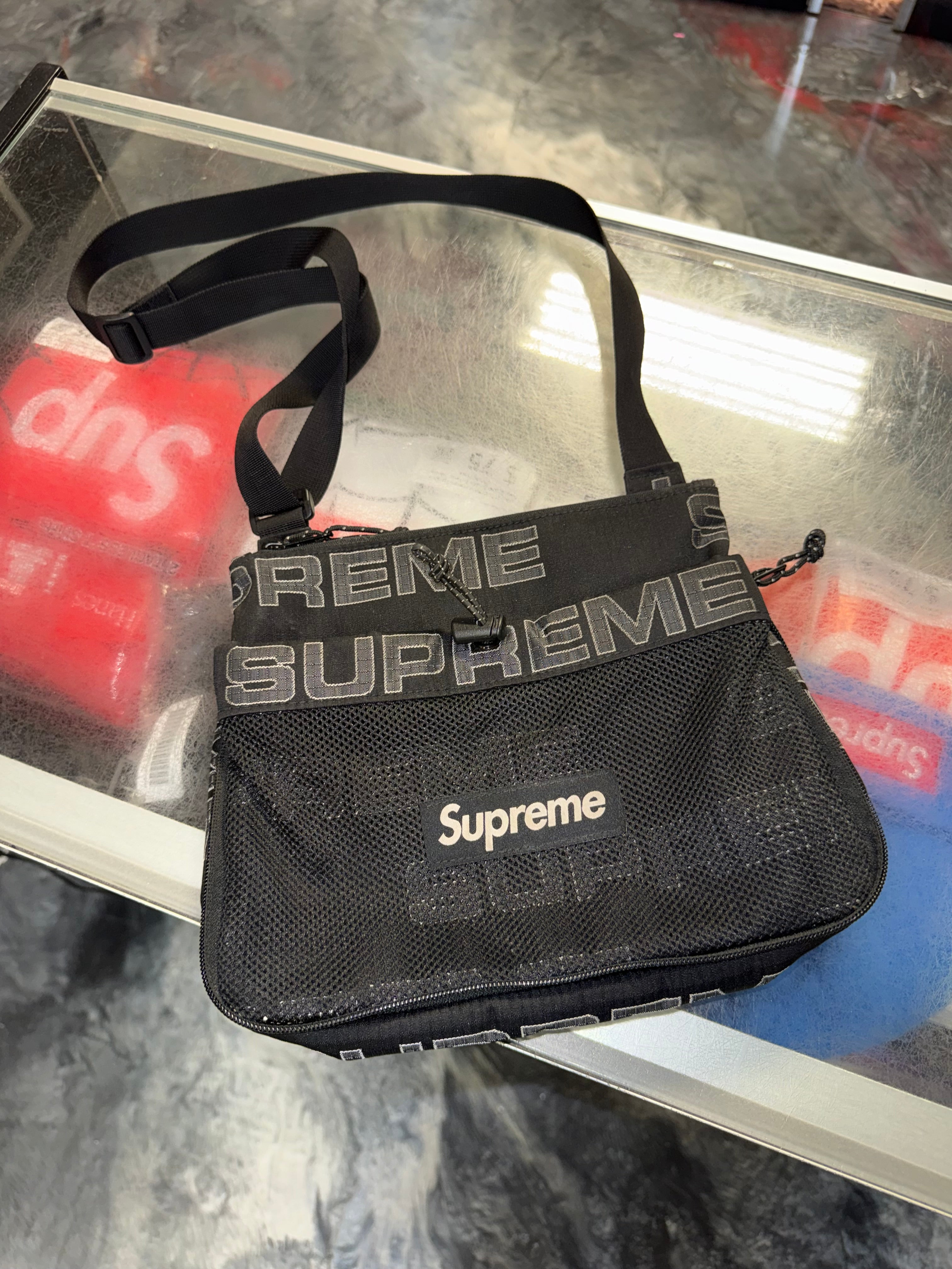 Size OS Supreme Side Bag (FW21) “Black/Grey” – Direct Kicks