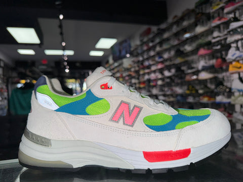 Size 10.5 New Balance 992 "White Neon Cyan"