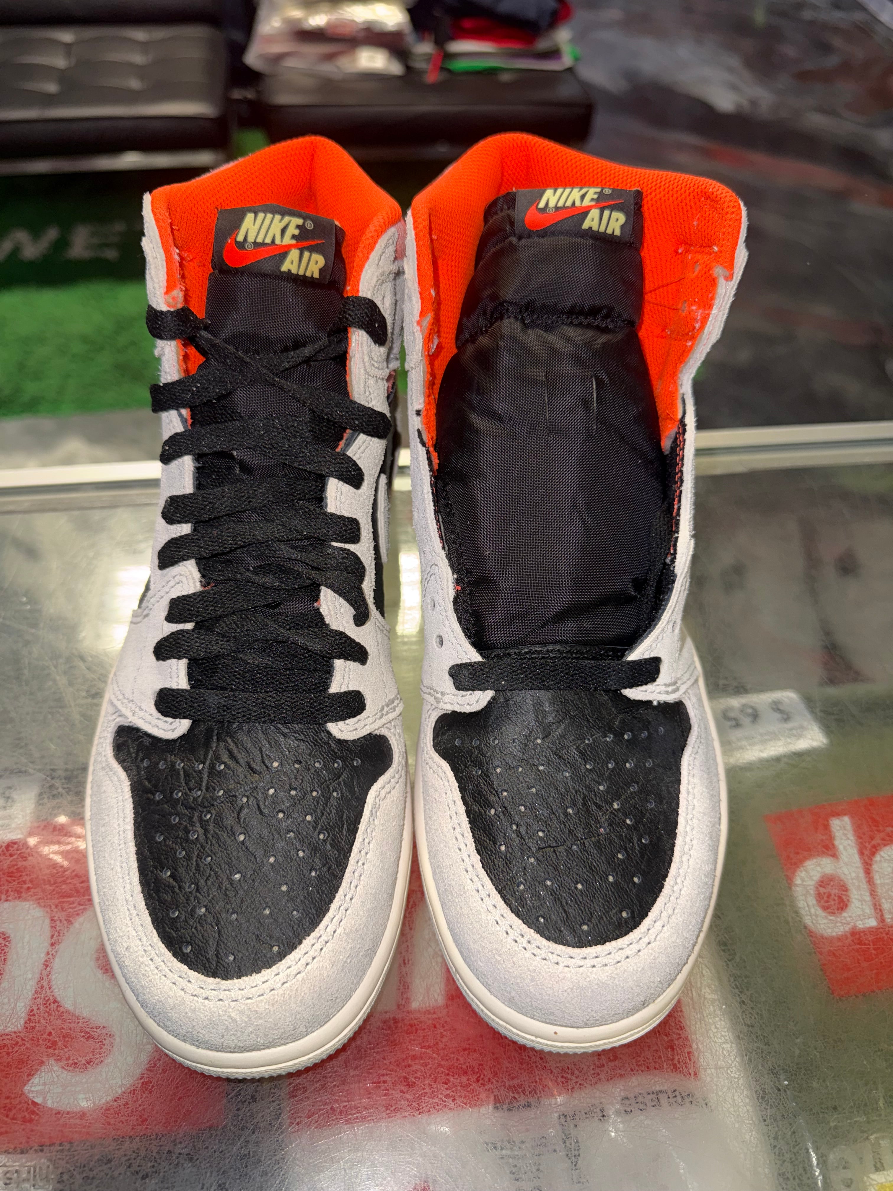 Size 8 Air Jordan 1 “Neutral Grey Hyper Crimson” Brand New