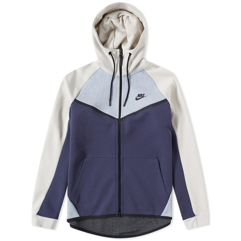 Size M Nike Tech Hoodie “Grey Multi Blue” Brand New
