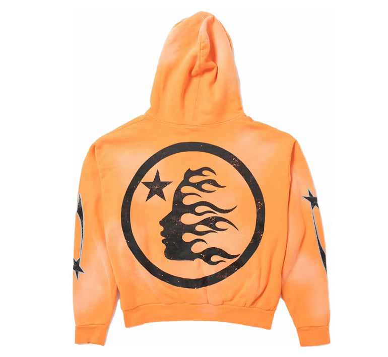 Size S (Fits M) Hellstar Classic Hoodie “Fire Orange”