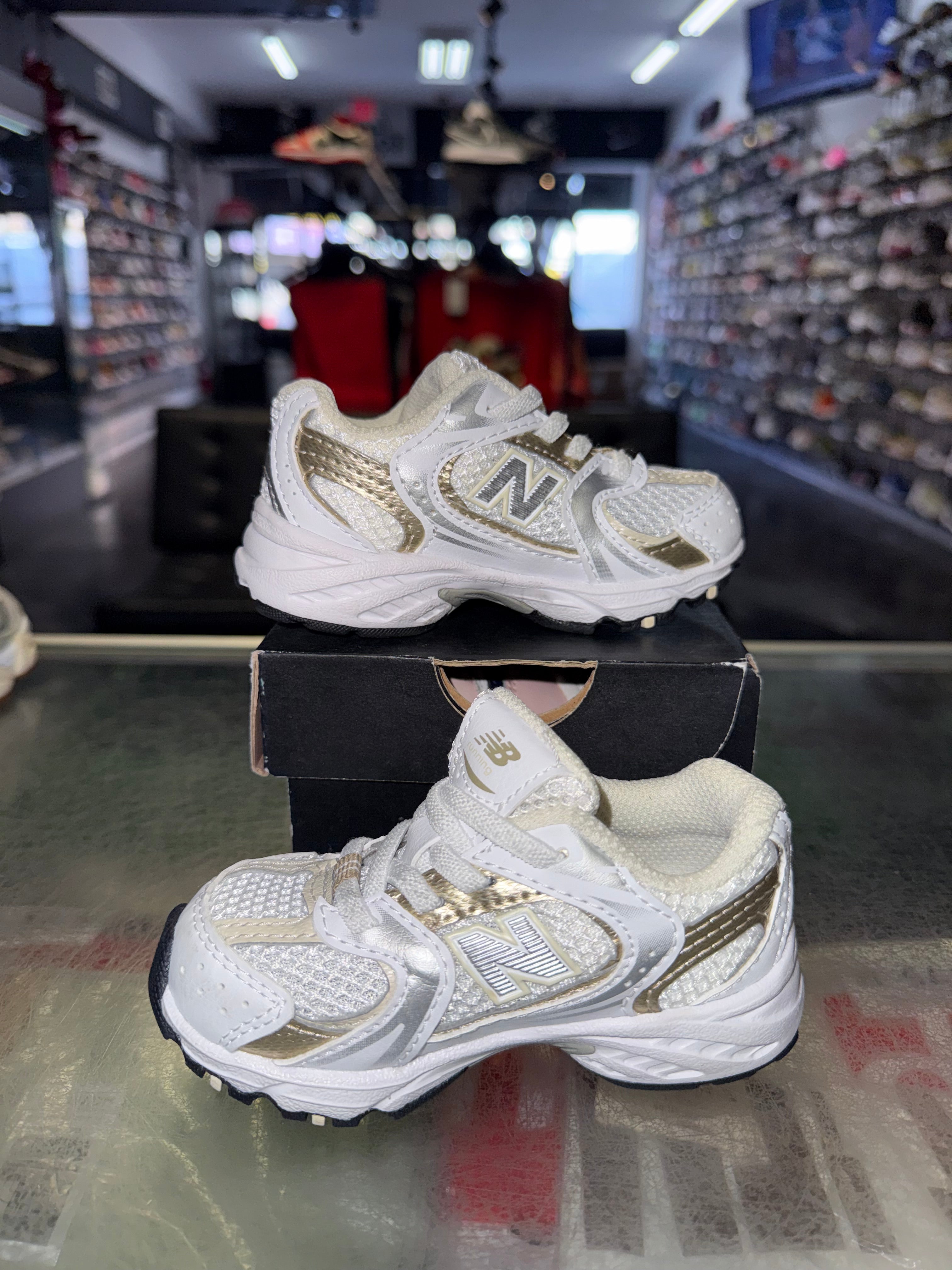 Size 5c New Balance 530 "White Gold" (TD)