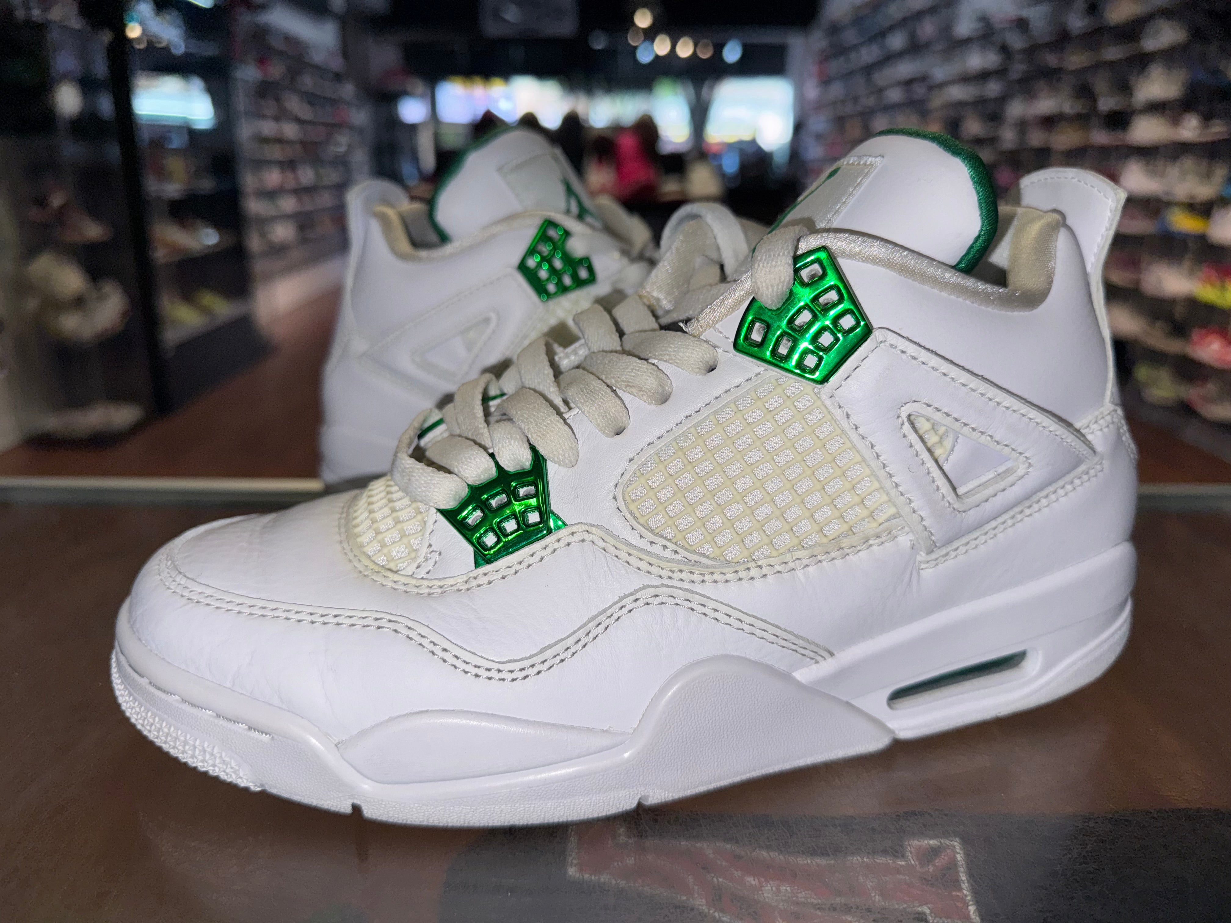 Size 8.5 Air Jordan 4 "Metallic Green"