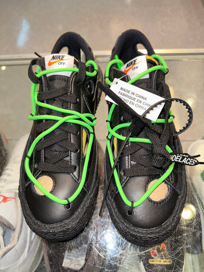 Size 5 Blazer Low Off White “Electric Green” Brand New (Mall)