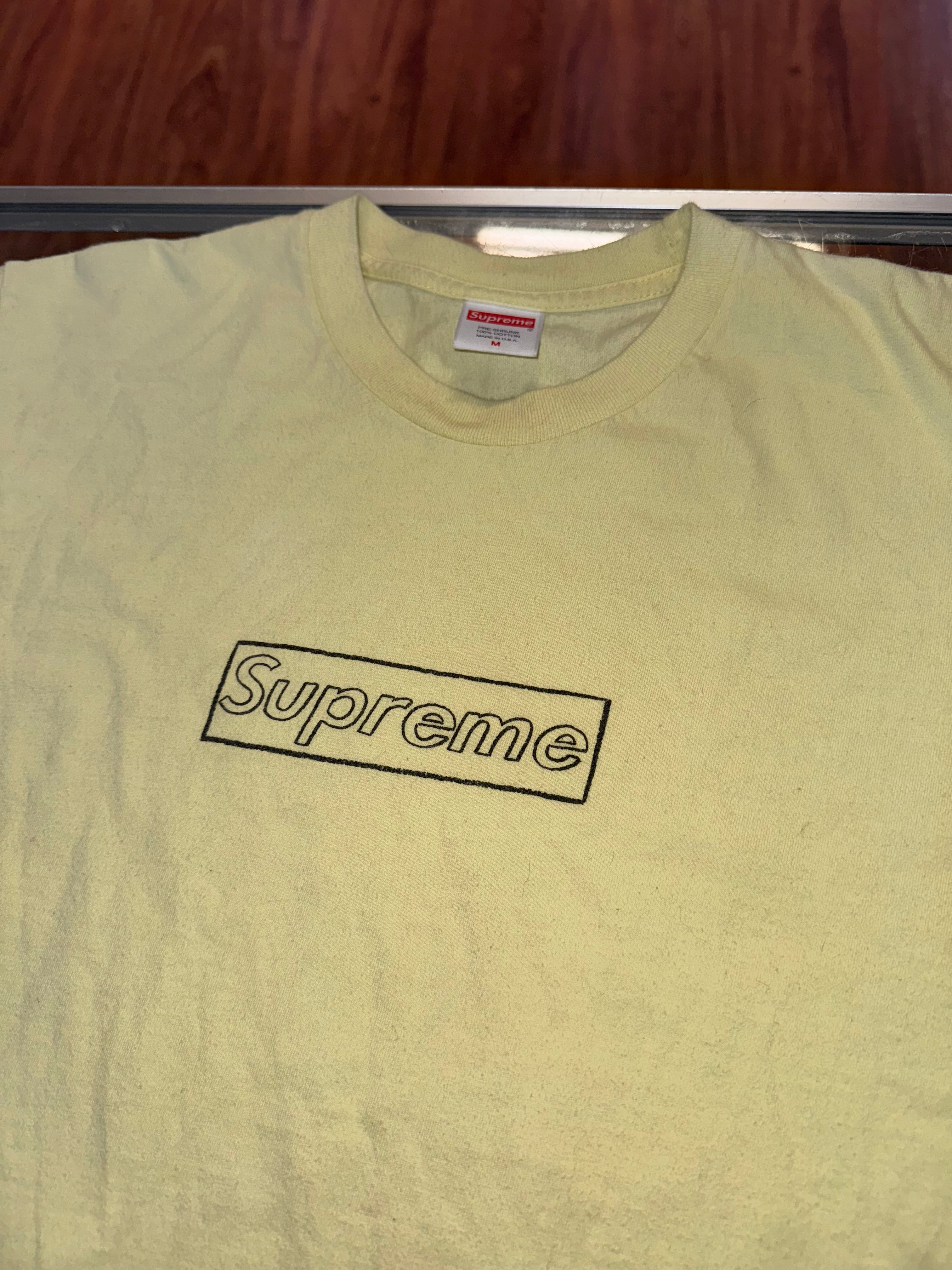 Size M Supreme Kaws Bogo Tee “Yellow”