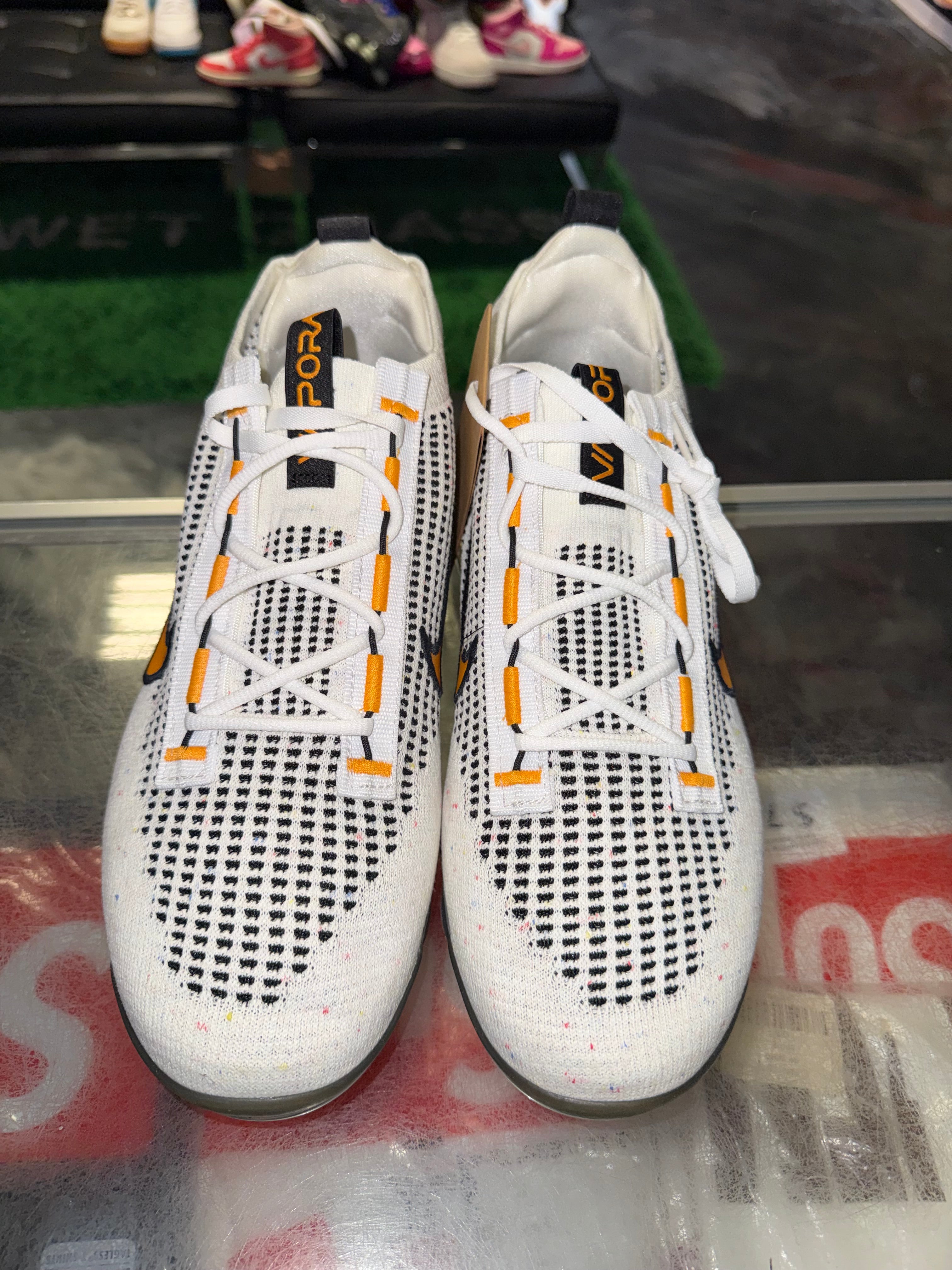 Size 12 Air VaporMax 2021 "White Black Kumquat" Brand New