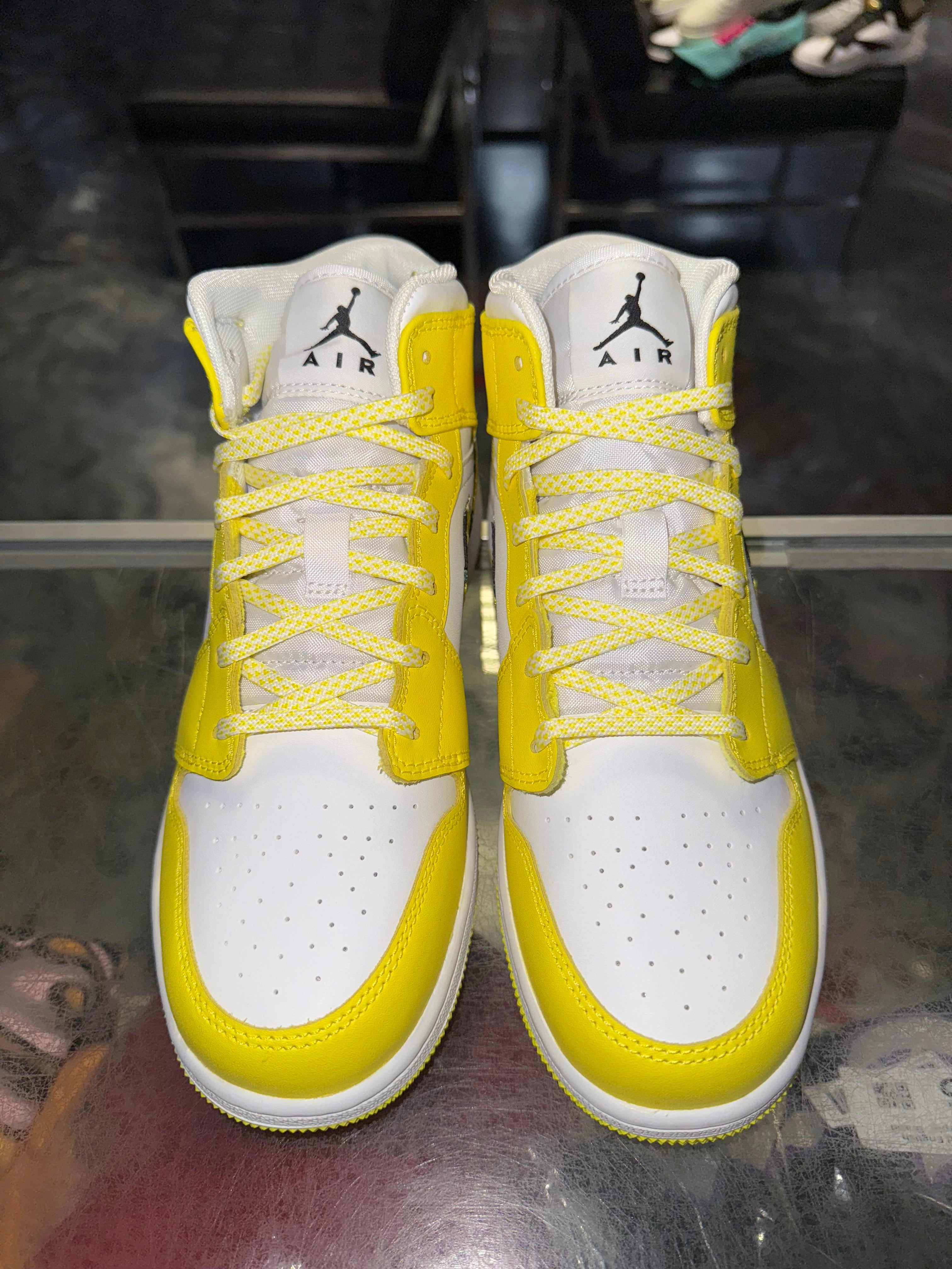 Size 6y Air Jordan 1 Mid “Yellow Floral” Brand New