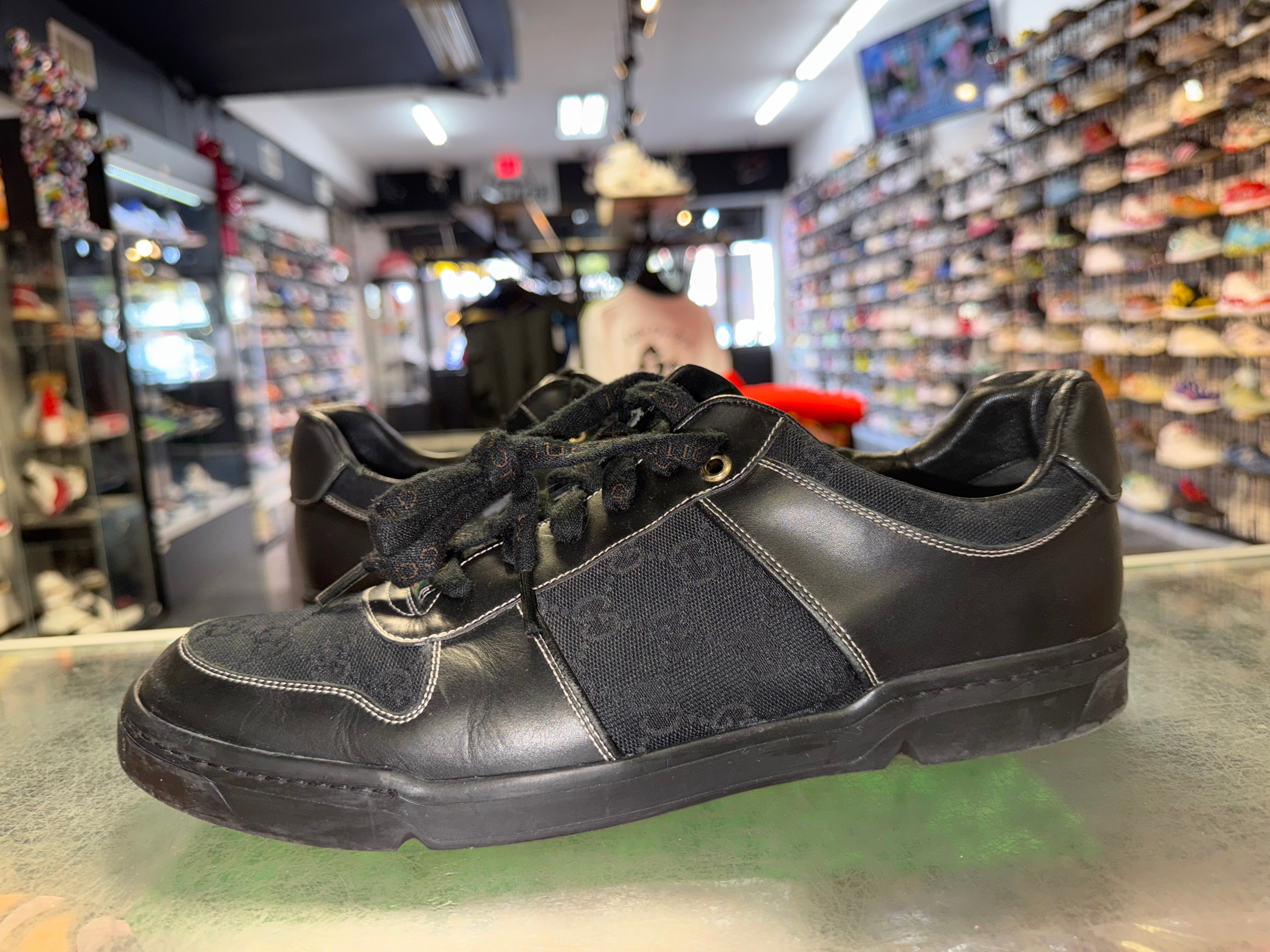 Size 10.5 (9.5G) Gucci Low Signature Monogram “Black”