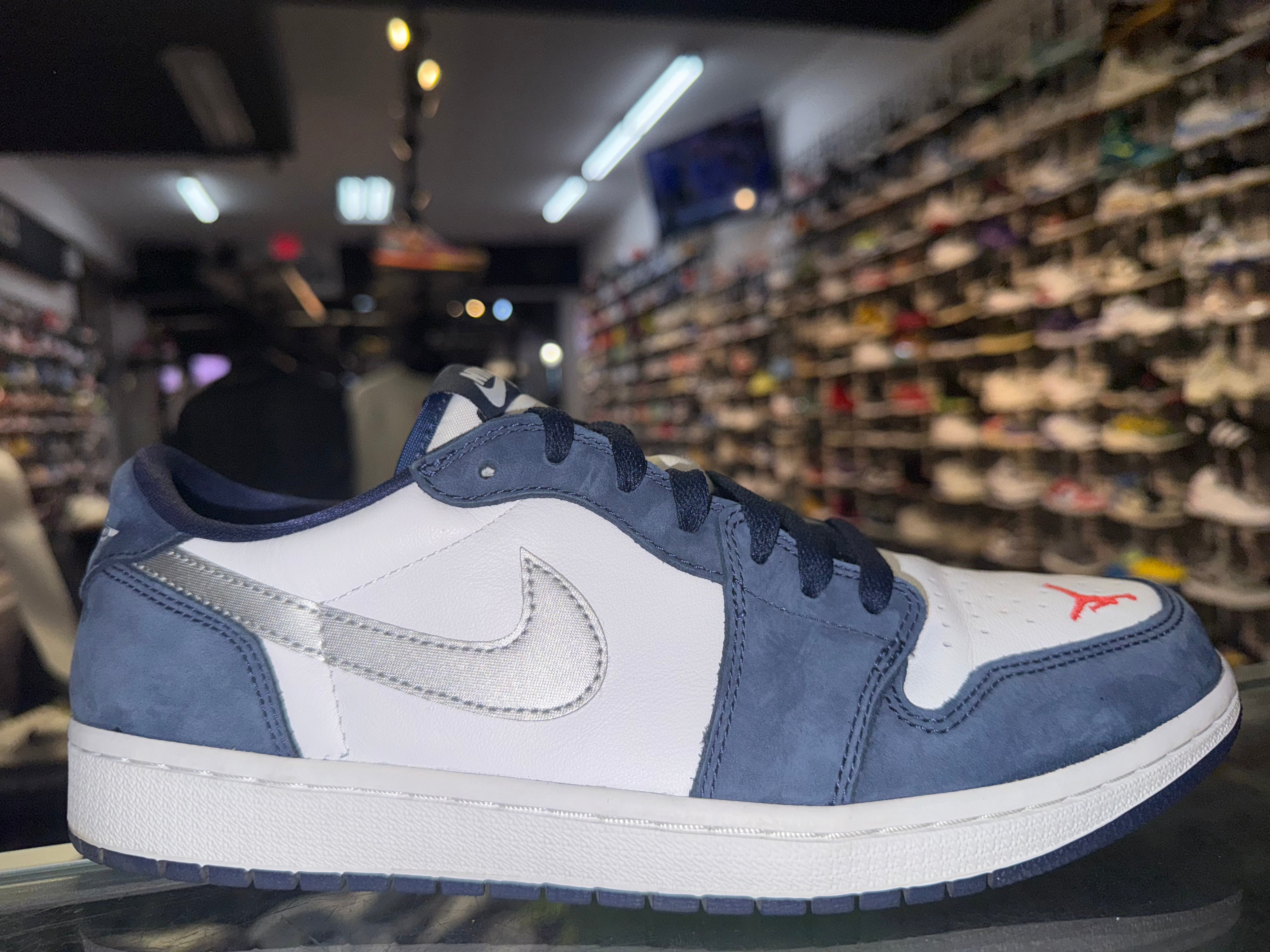 Size 9.5 Air Jordan 1 Low SB x Eric Koston "Midnight Navy"