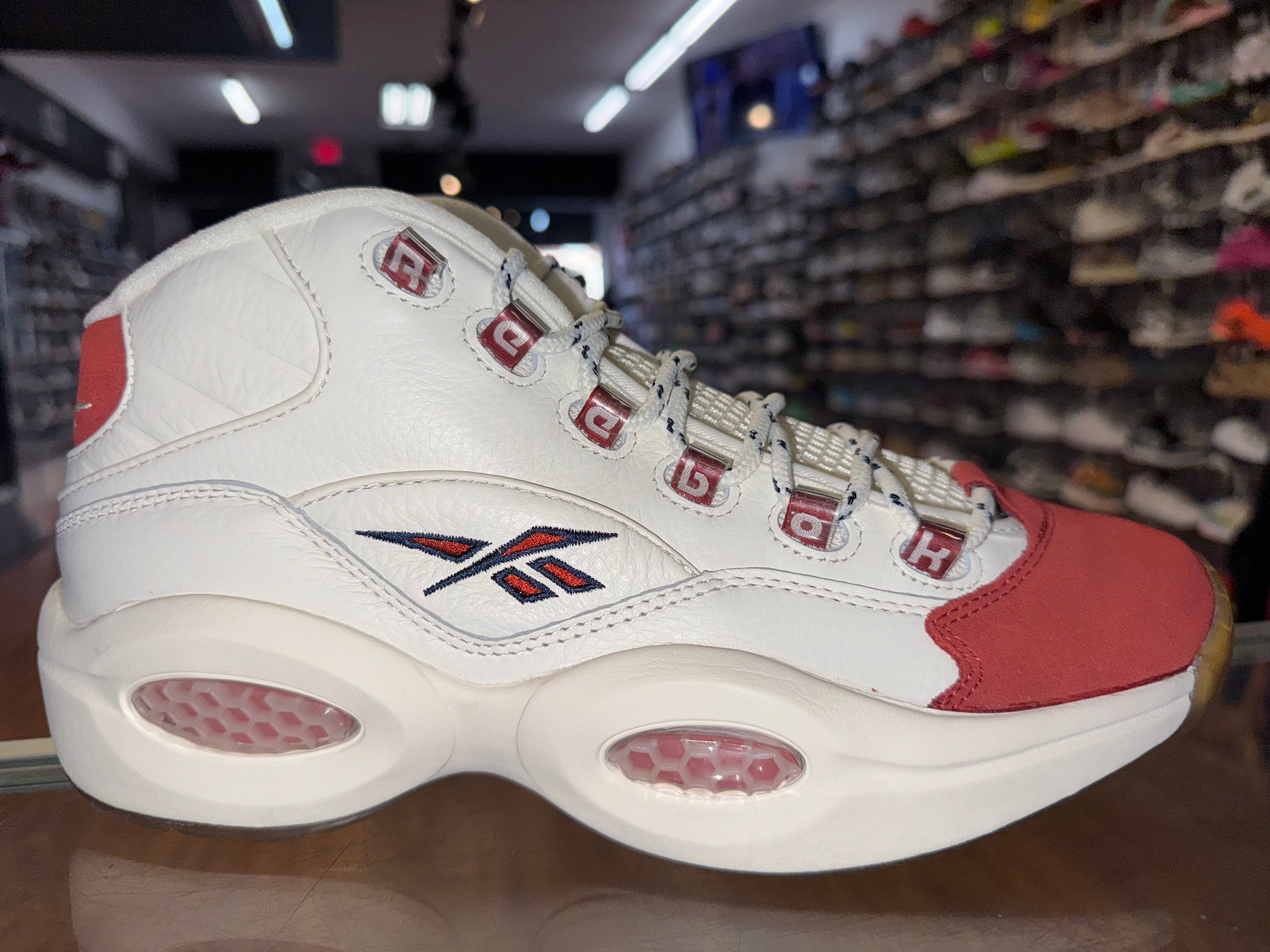 Size 10 Reebok Question Mid "Vintage Red Toe" Brand New