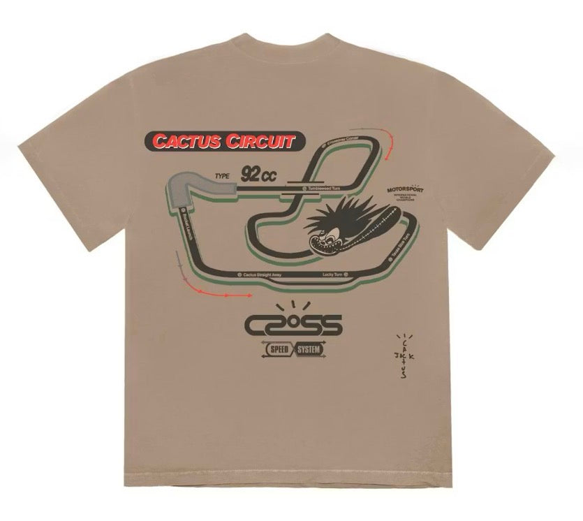 Size M Travis Scott Cacti Cross Tee “Wheat”