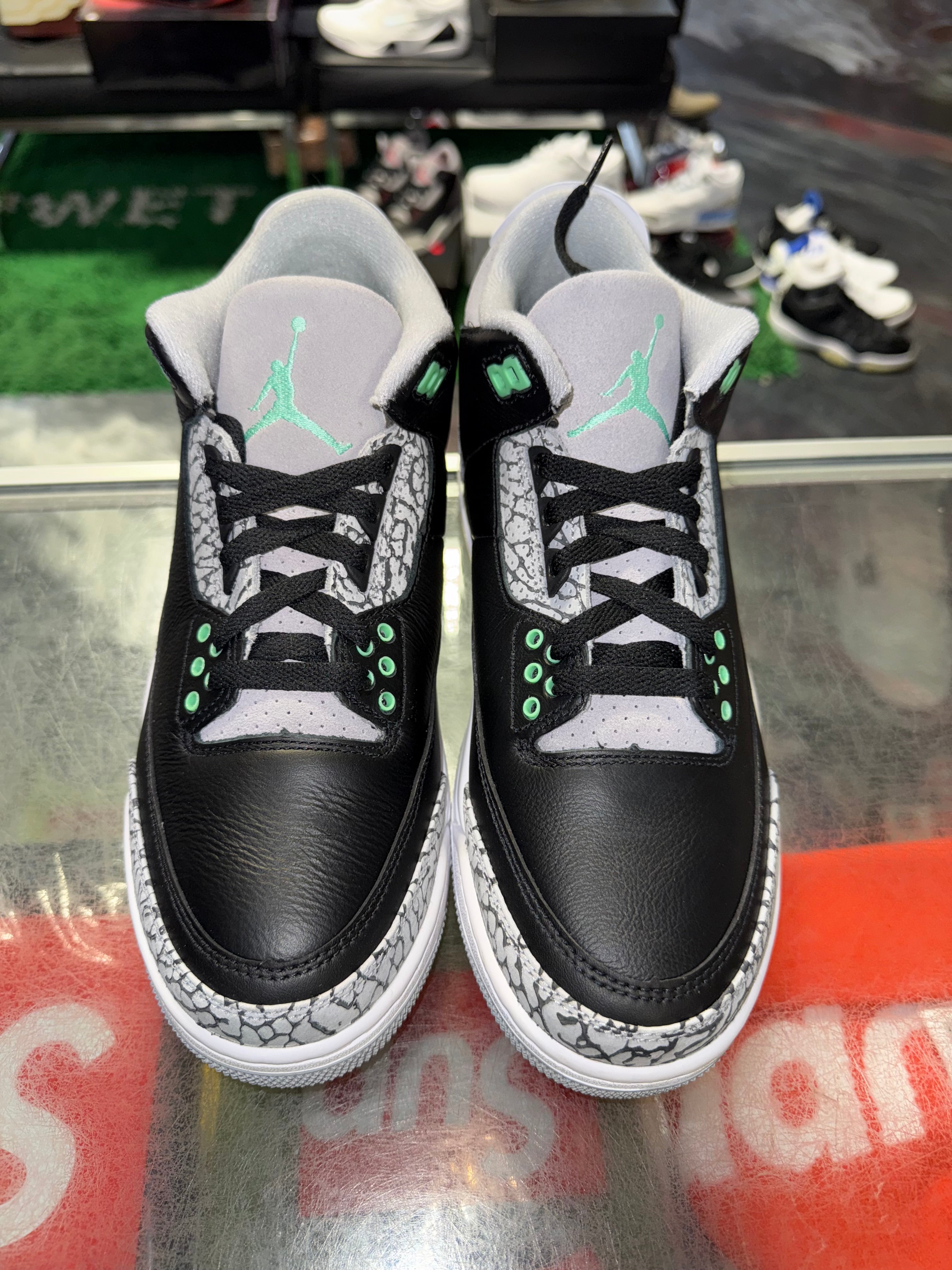 Size 8.5 Air Jordan 3 "Green Glow" Brand New