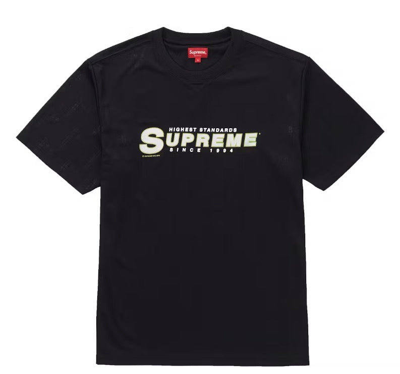 Size L (Fits M) Supreme Highest Standards Jersey Tee “Black”