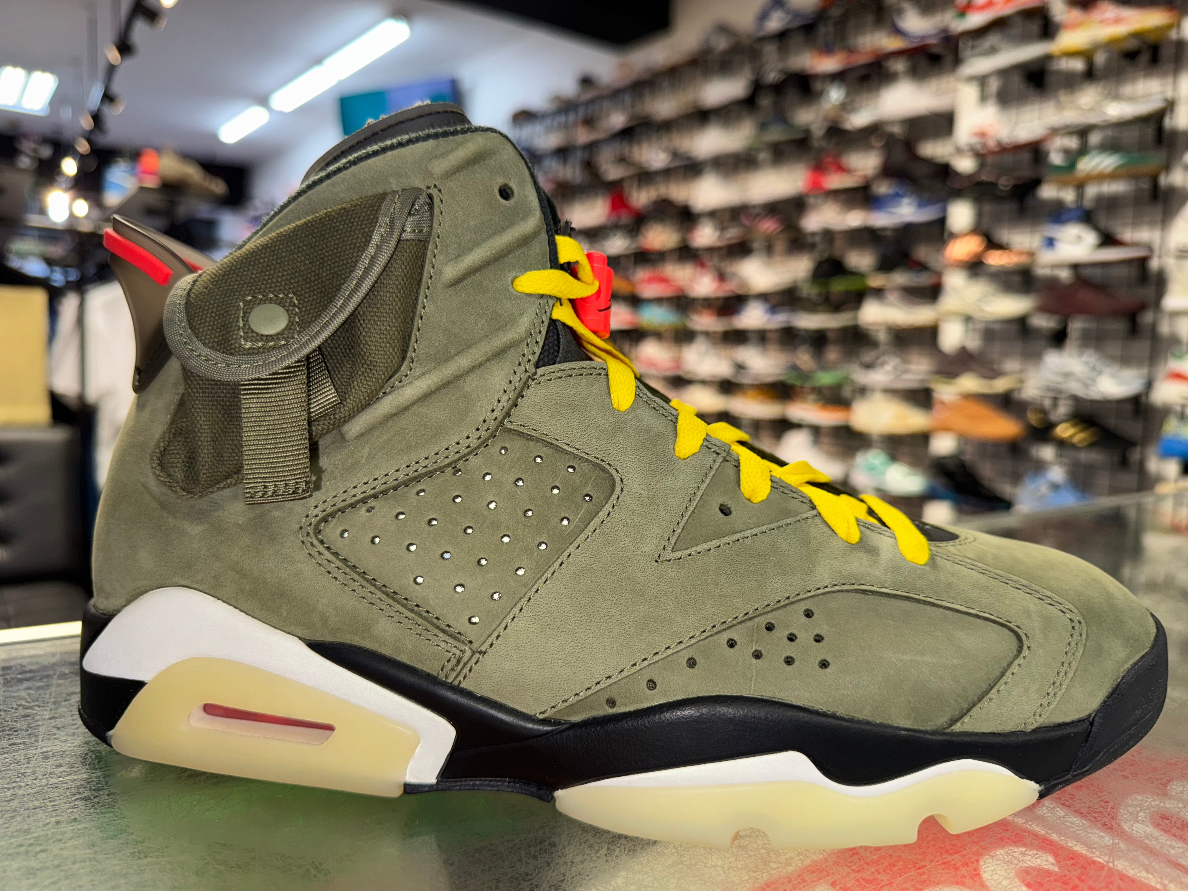 Size 10.5 Air Jordan 6 Travis Scott "Medium Olive" Brand New