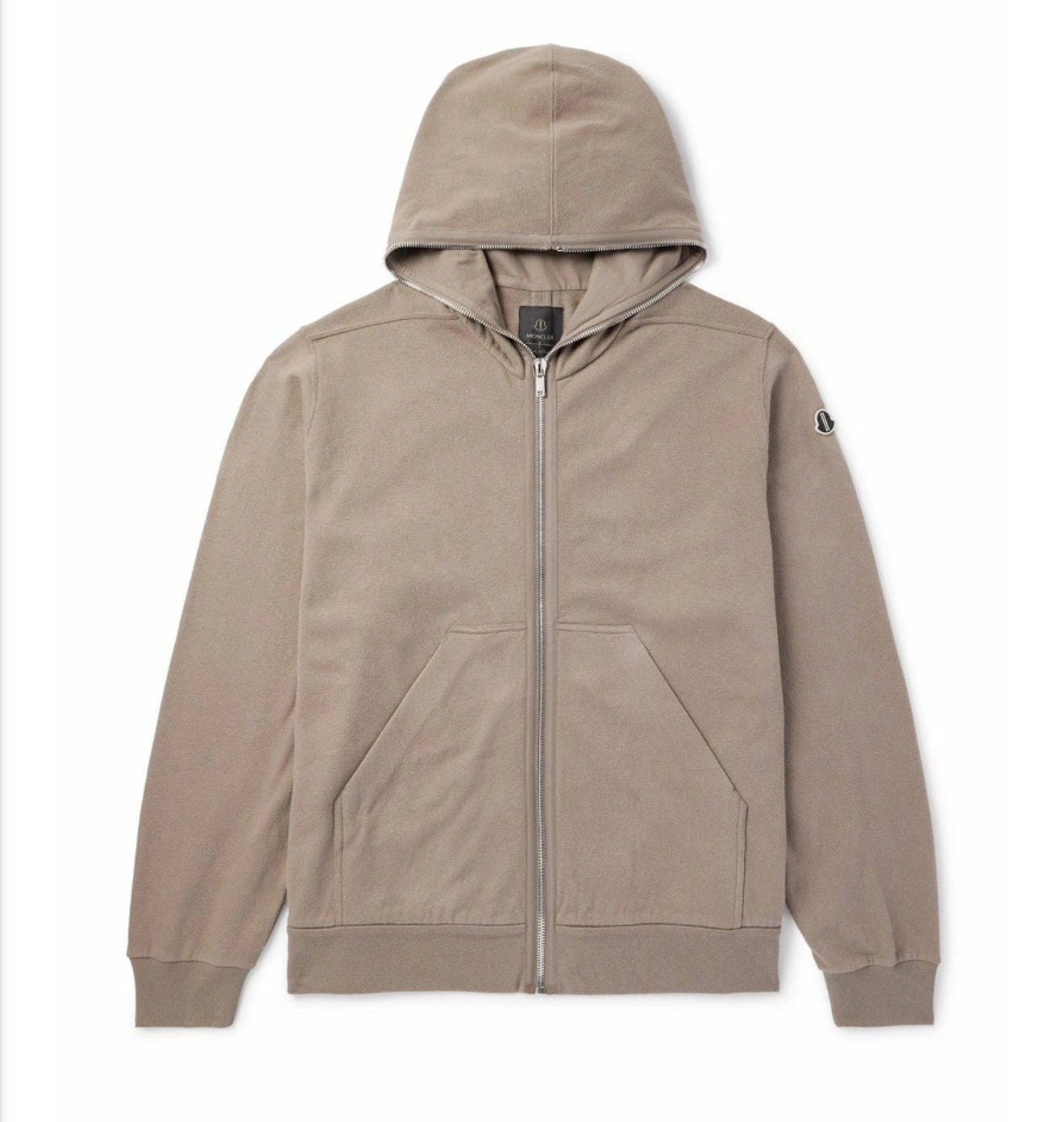 Size L Rick Owens x Moncler Full Zip Up “Tan”