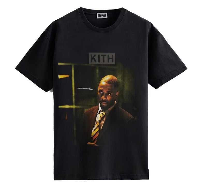 Size M (Fits L) Kith The Wire Stringer Tee “Black” Worn 1x