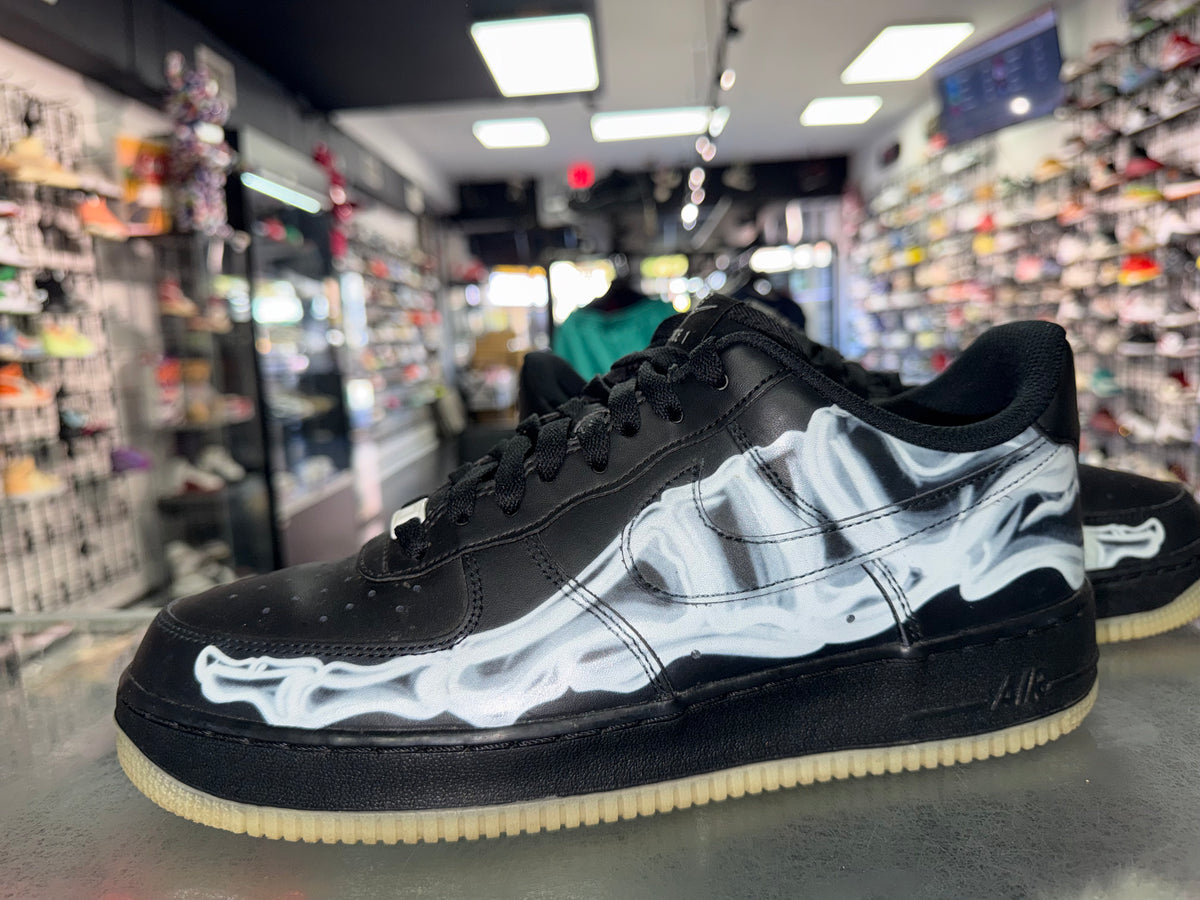 Nike Air Force 1 Black Skeleton Halloween sneaker, pre-owned, size 10.5 – view 2