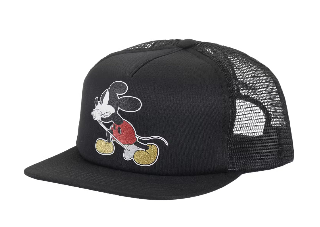 Size OS Supreme Number (N)ine Mickey 5-Panel Hat “Black” Worn 1x