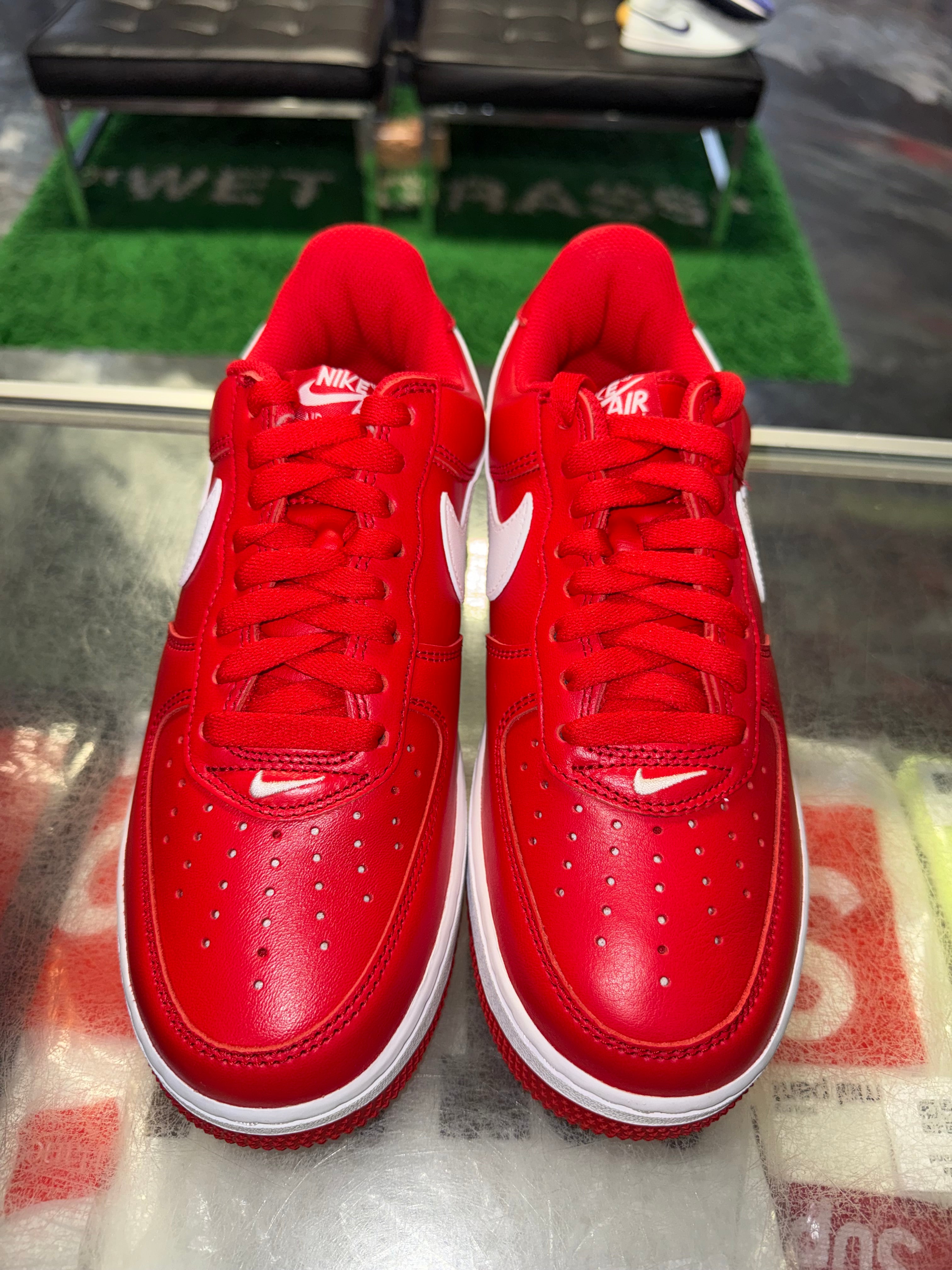 Size 7.5 Air Force 1 Color of the Month "University Red White" Brand New