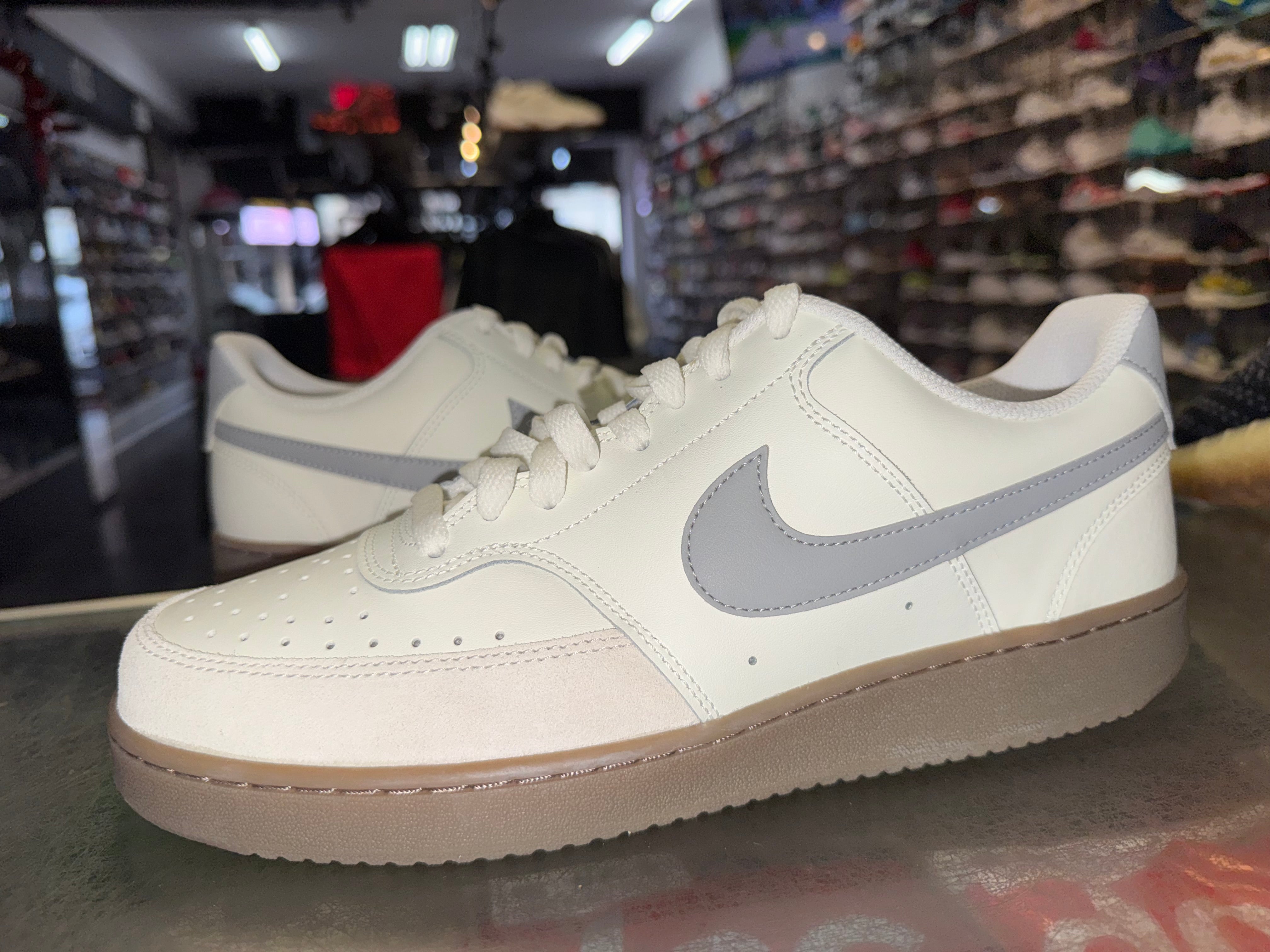 Size 9.5 Nike Court Vision Low "Smoke Grey Gum"