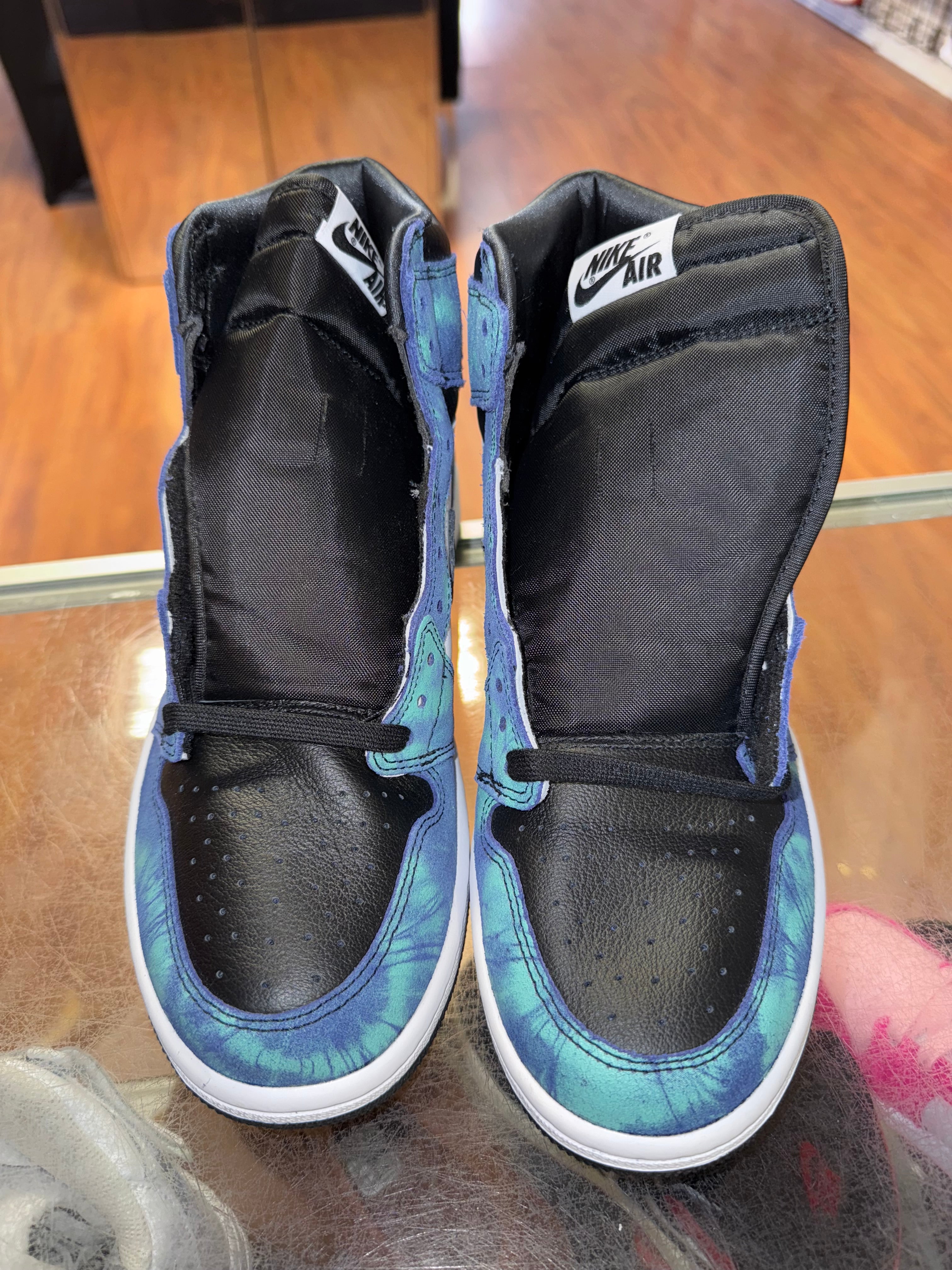 nike air jordan blue tie dye