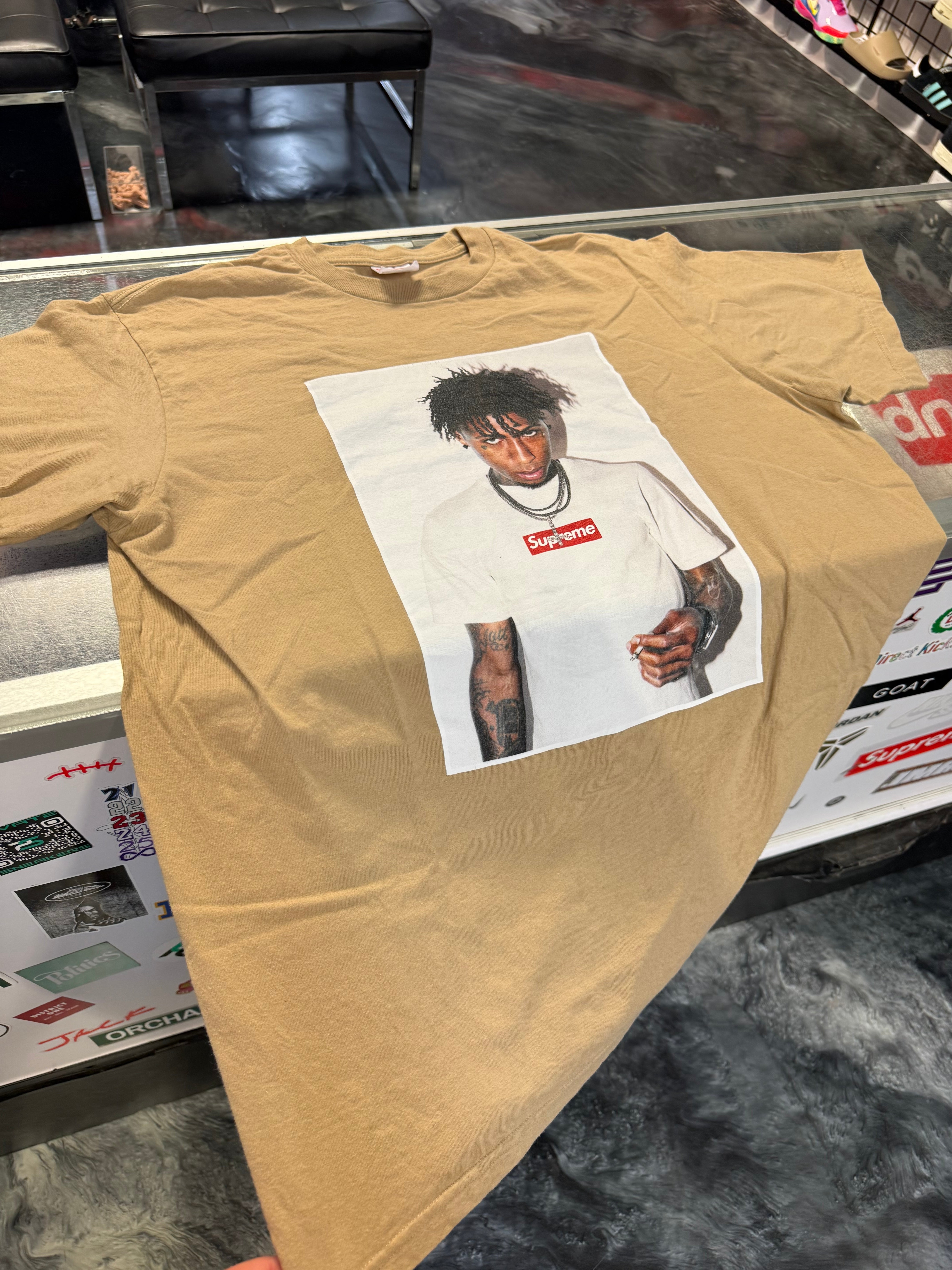 Size L Supreme NBA Youngboy Tee “Khaki”