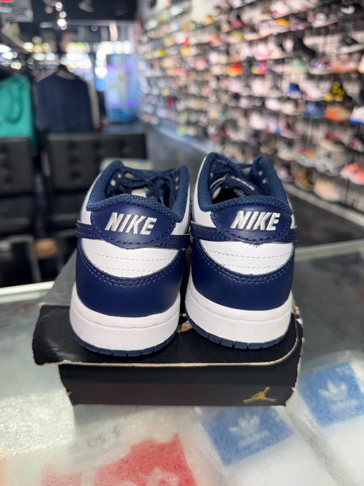 Nike Dunk Low Midnight Navy PS sneaker, pre-owned, size 1Y – view 4