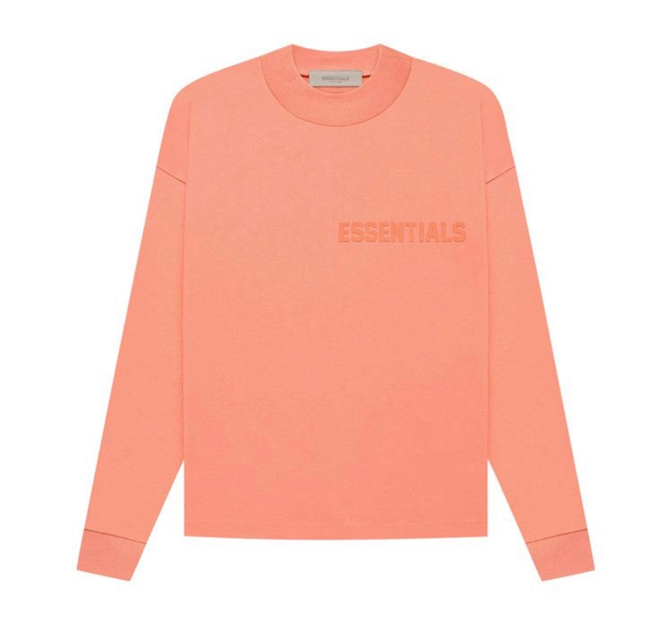 Size M (Fits L) Essentials FOG Long Sleeve Tee “Coral” Brand New