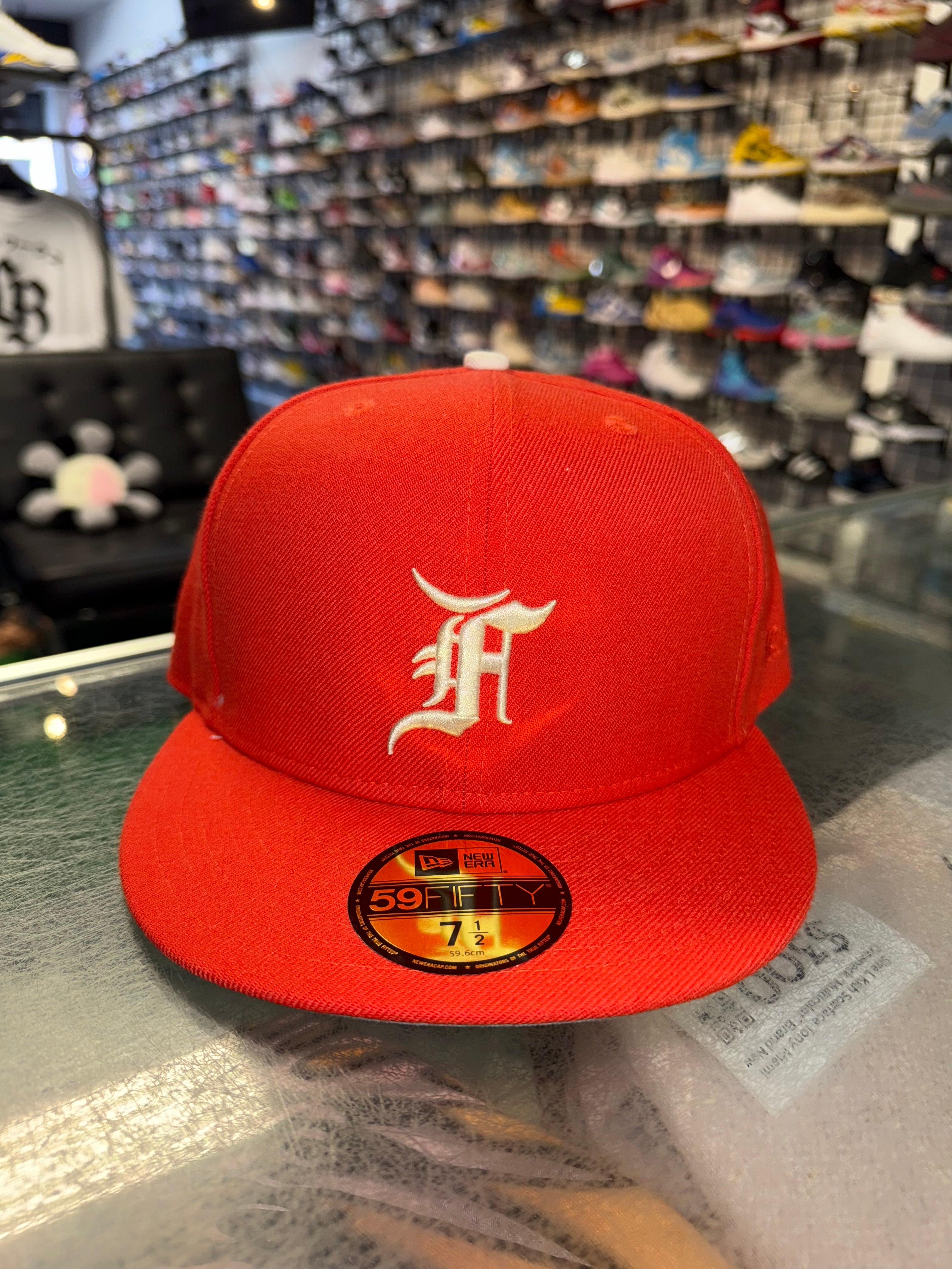 Size 7 1/2 Essentials FOG New Era Fitted “Orange” Brand New