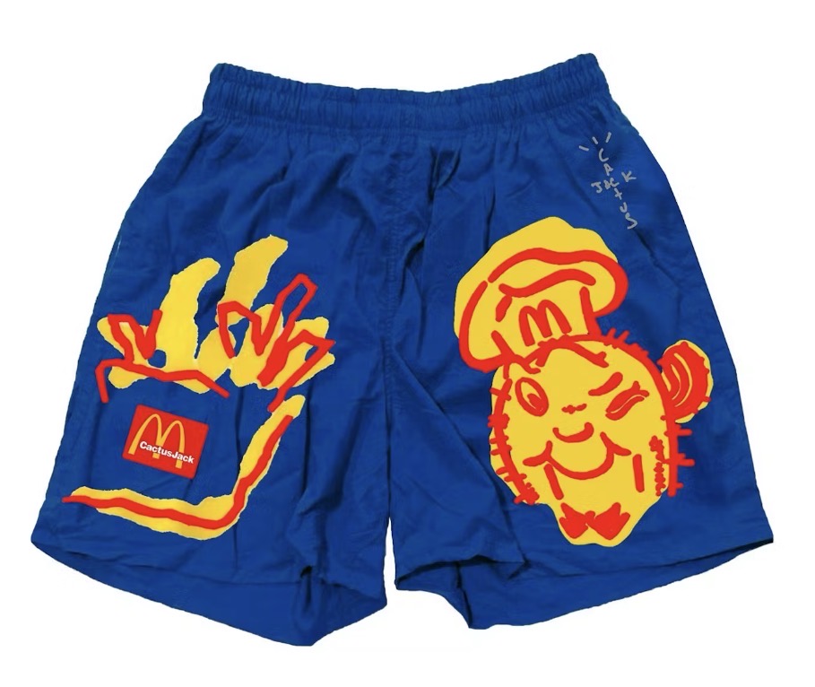 Size S (Fits M) Travis Scott Cactus Jack x McDonald’s Shorts “Illustration Blue”