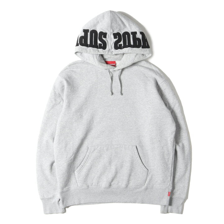 Size M Supreme Hood Logo Hoodie “Grey”